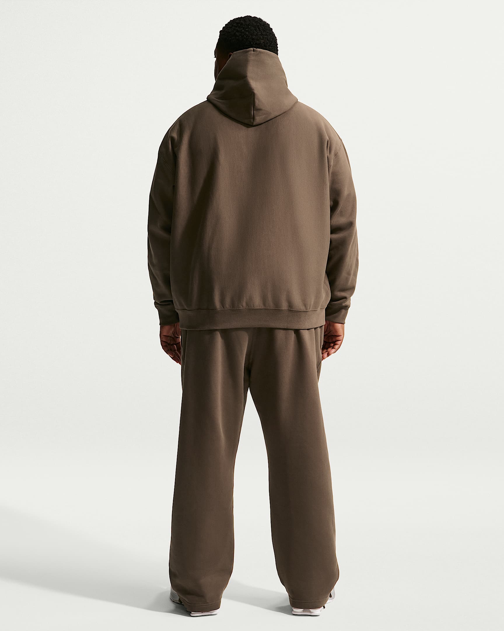 Nike Solo Swoosh Men's Pullover Hoodie - Dark Hazel/White