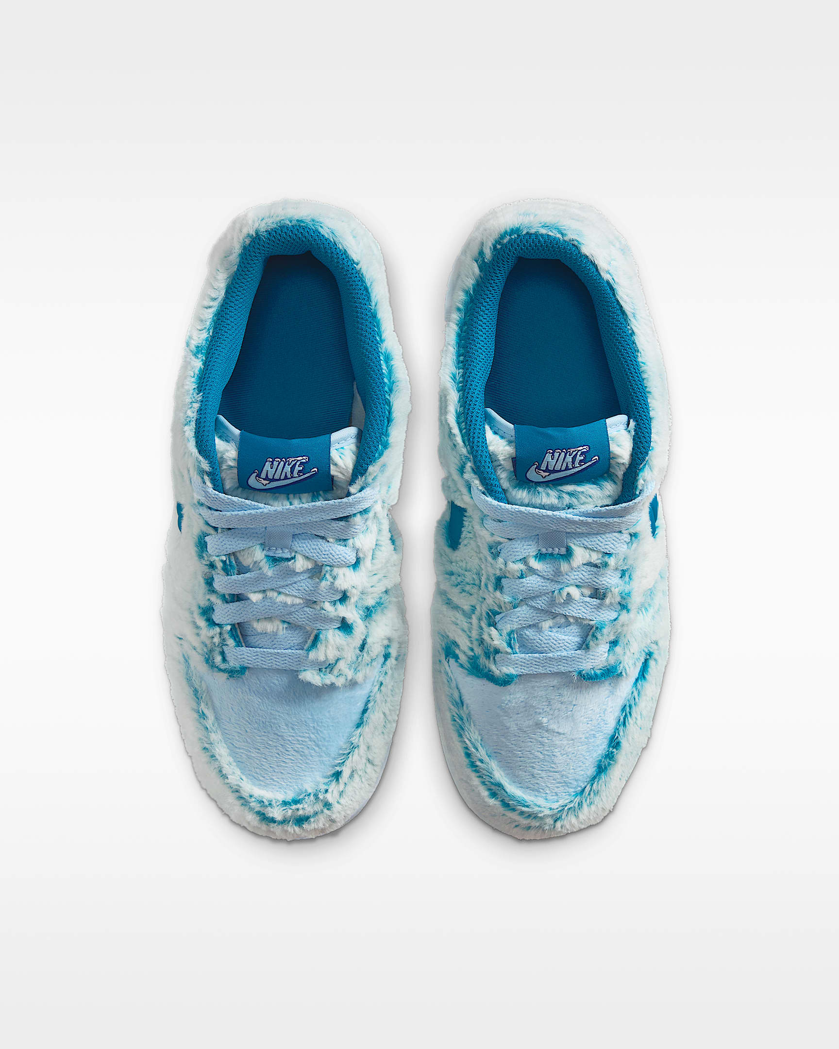 Nike Dunk Low Big Kids' Shoes - Green Abyss/White/Celestine Blue