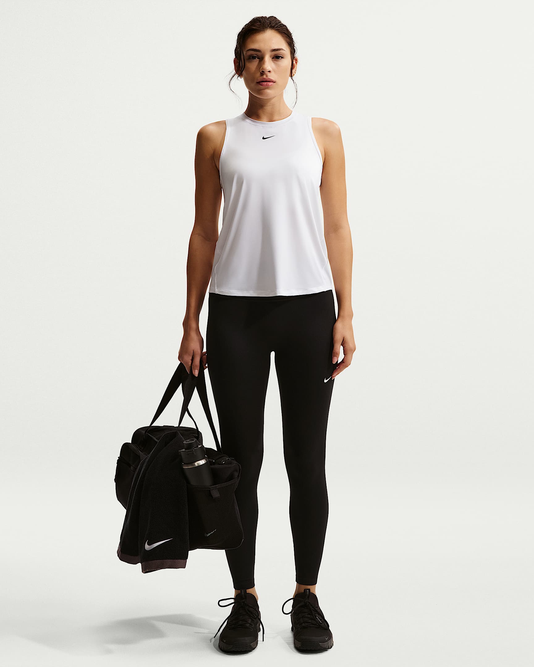 Nike One Classic Women's Dri-FIT Tank Top - White/Black