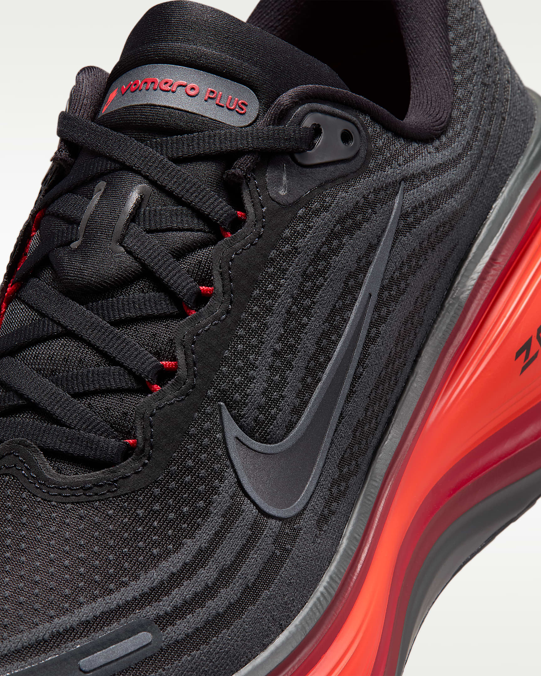 Nike Vomero Plus Men's Road Running Shoes - Anthracite/Bright Crimson/University Red/Black