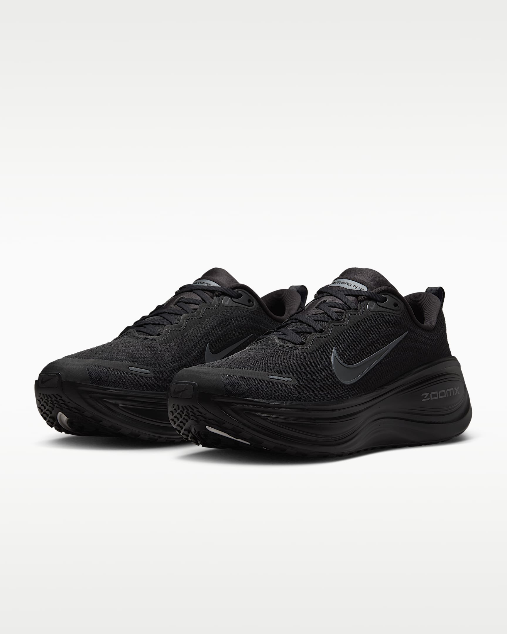 Nike Vomero Plus Men's Road Running Shoes - Black/Metallic Dark Grey/Cool Grey/Dark Smoke Grey