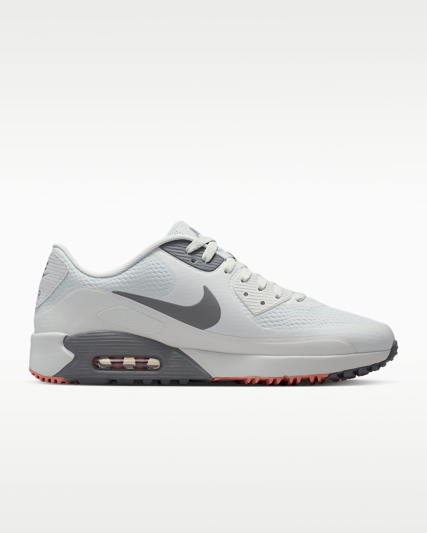 Nike Air Max 90 G Golf Shoes - Photon Dust/Red Stardust/Pencil Point