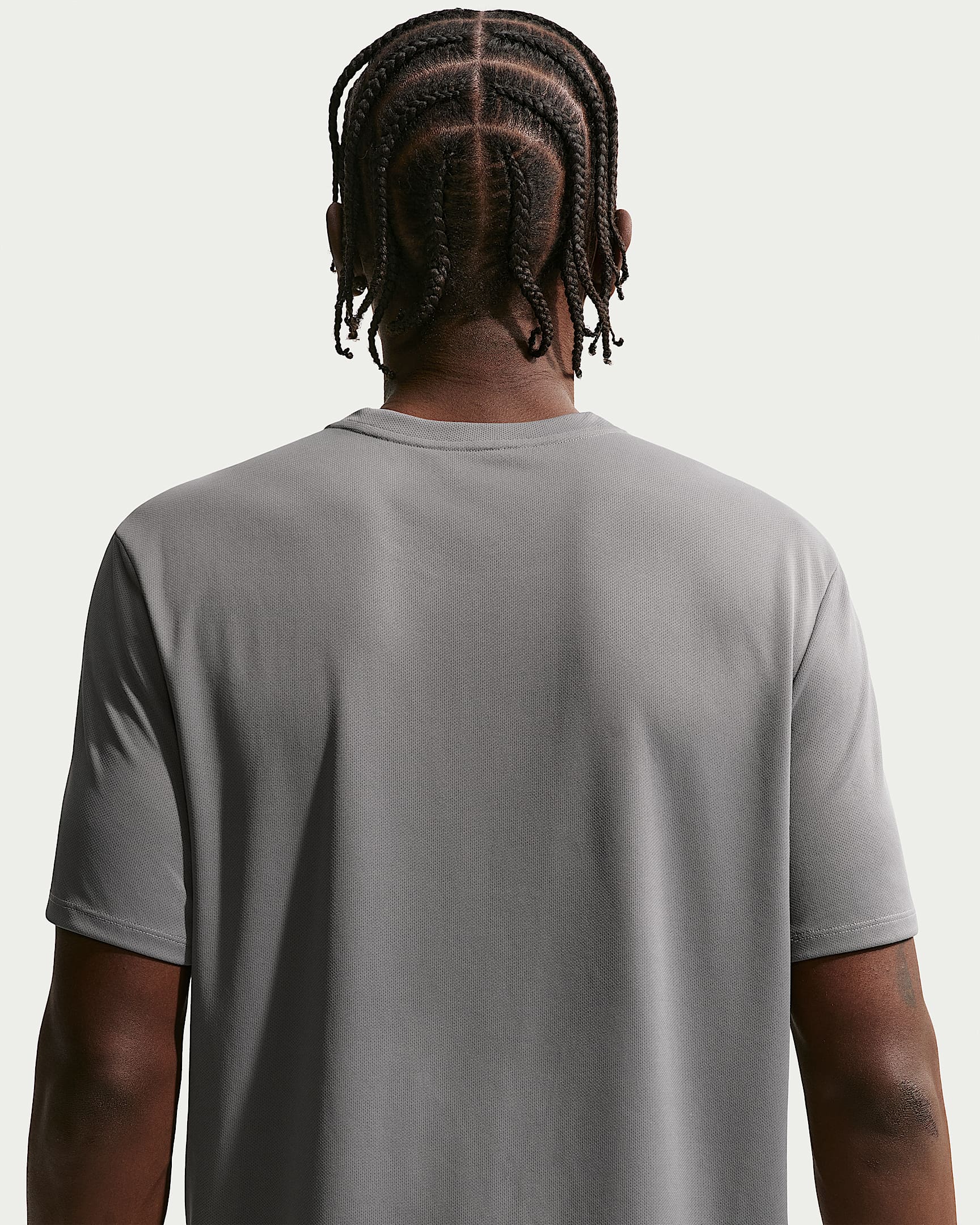 Nike Miler Men's Dri-FIT Short-Sleeve Running Top - Smoke Grey/Iron Grey