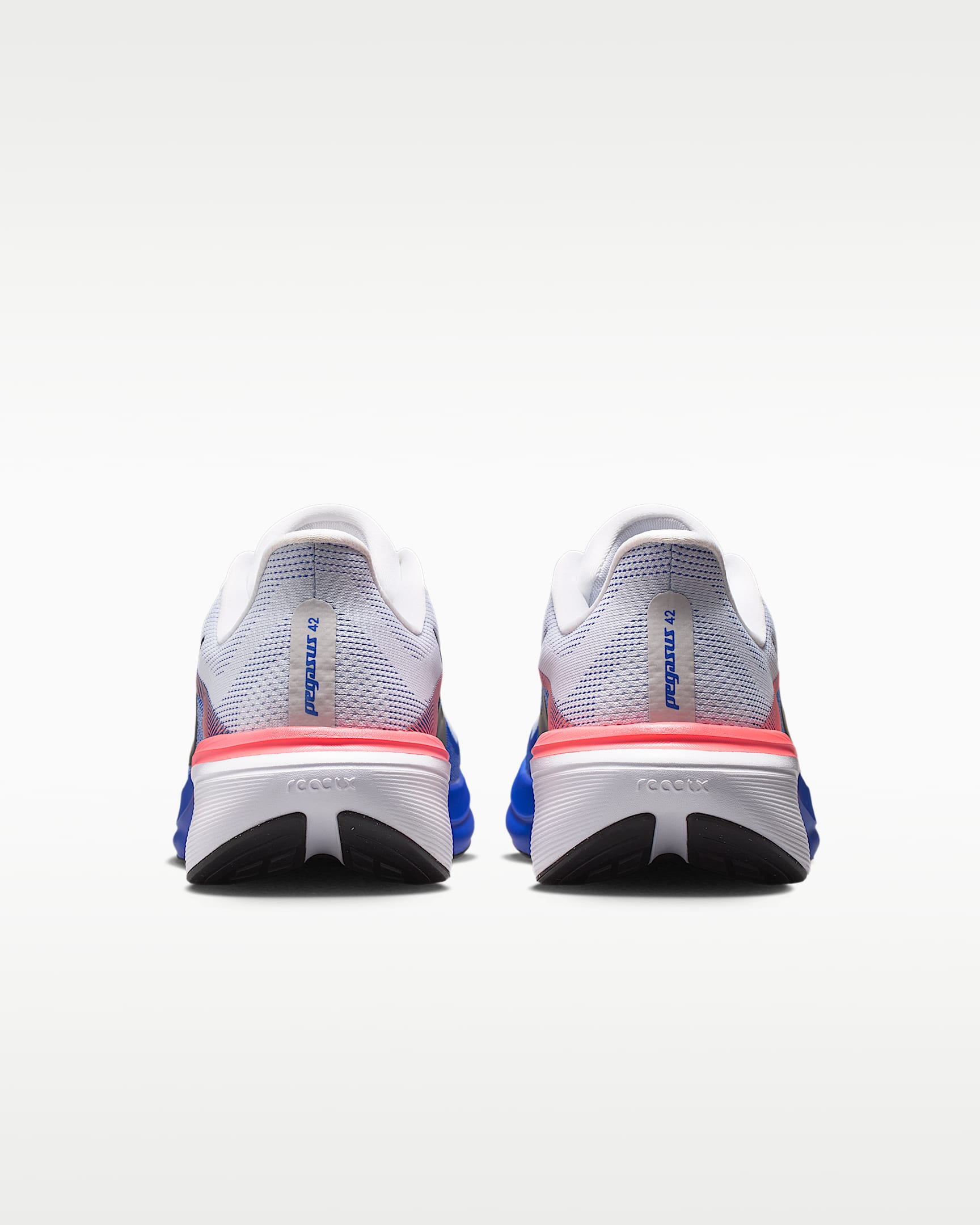 Nike Pegasus 42 Straßenlaufschuh (Herren) - Weiß/Racer Blue/Atomic Pink/Schwarz