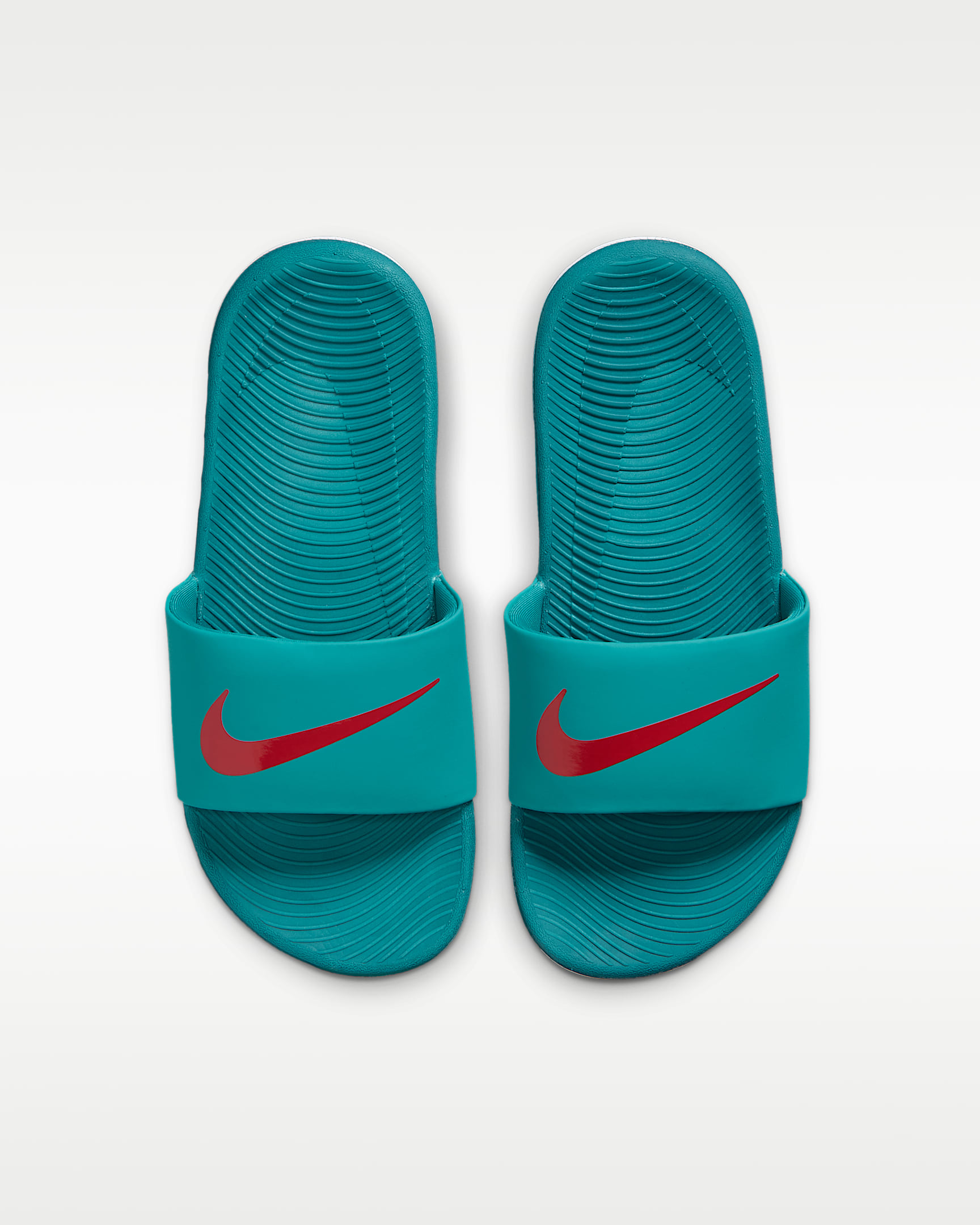 Nike Kawa Little/Big Kids' Slides - Energy/Bright Spruce/White/Tropical Pink