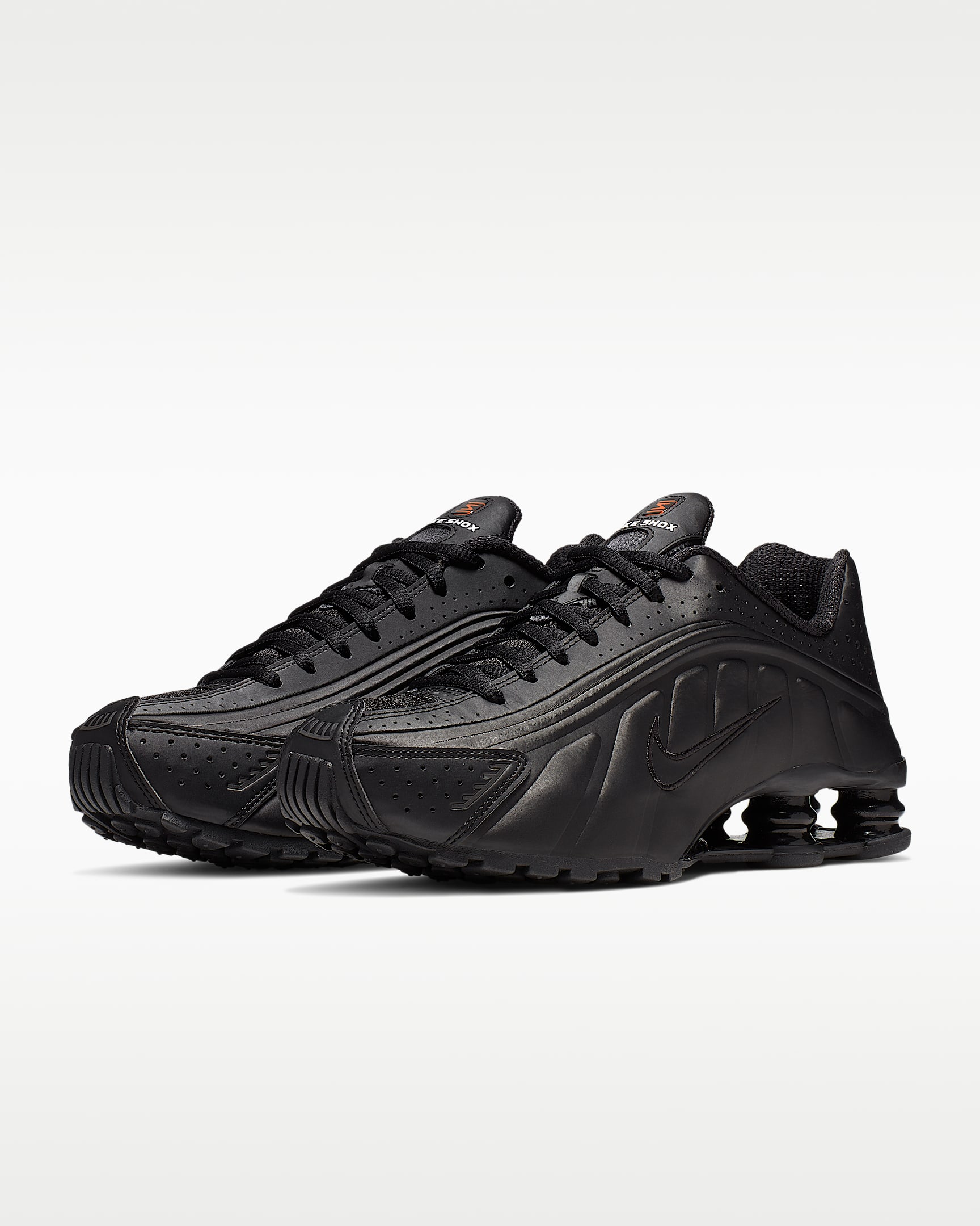 Nike Shox R4 Women's Shoes - Black/Black/Max Orange/Black