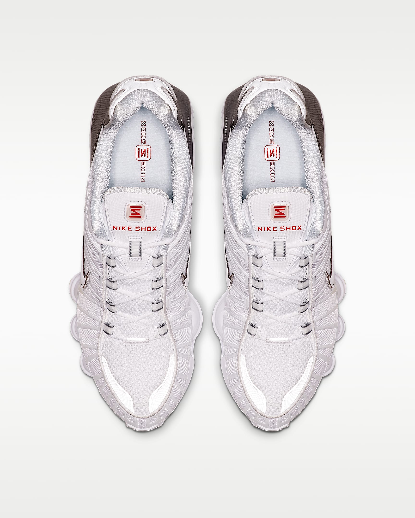 Nike Shox TL Men's Shoes - White/Metallic Silver/Max Orange/White