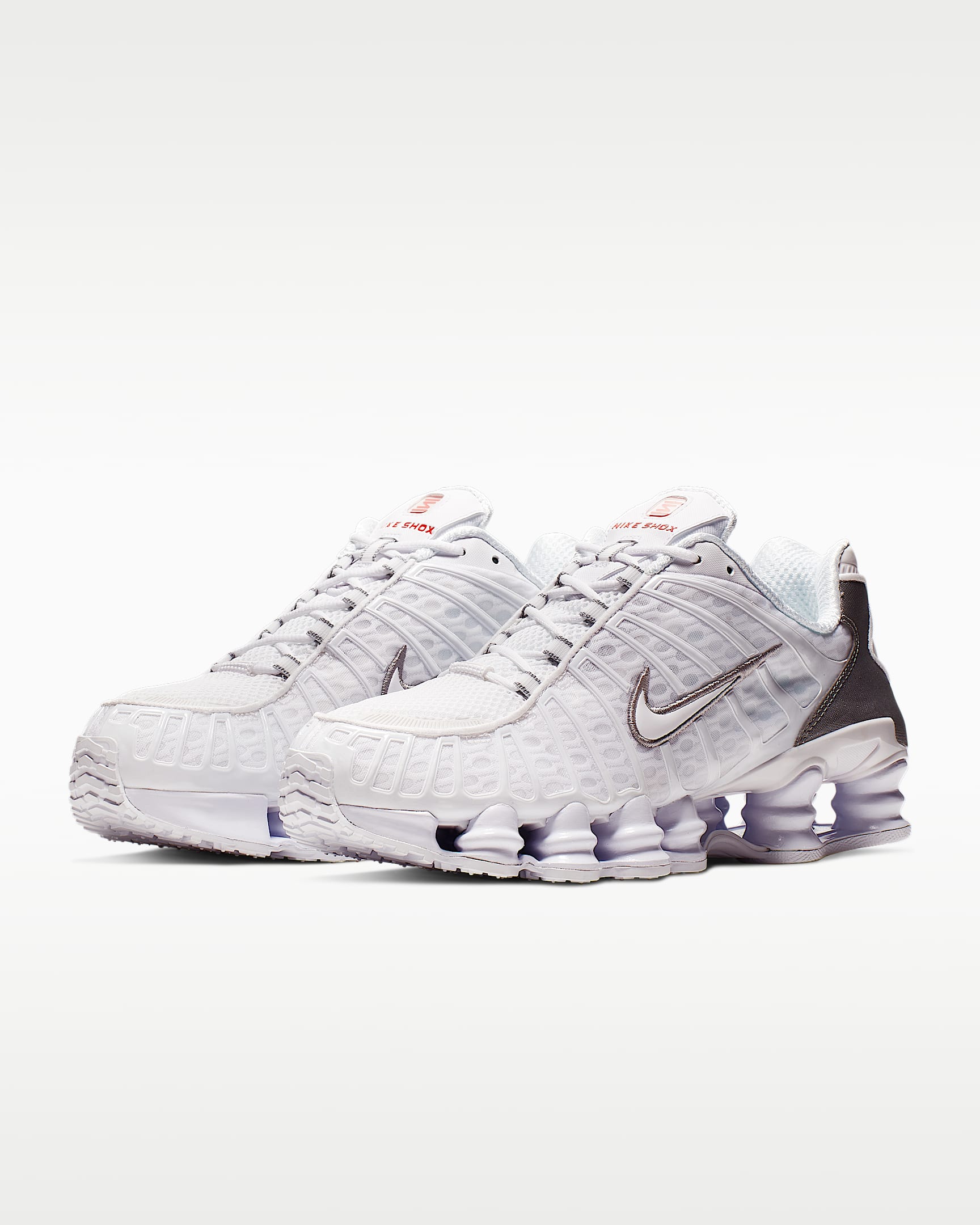 Nike Shox TL Men's Shoes - White/Metallic Silver/Max Orange/White