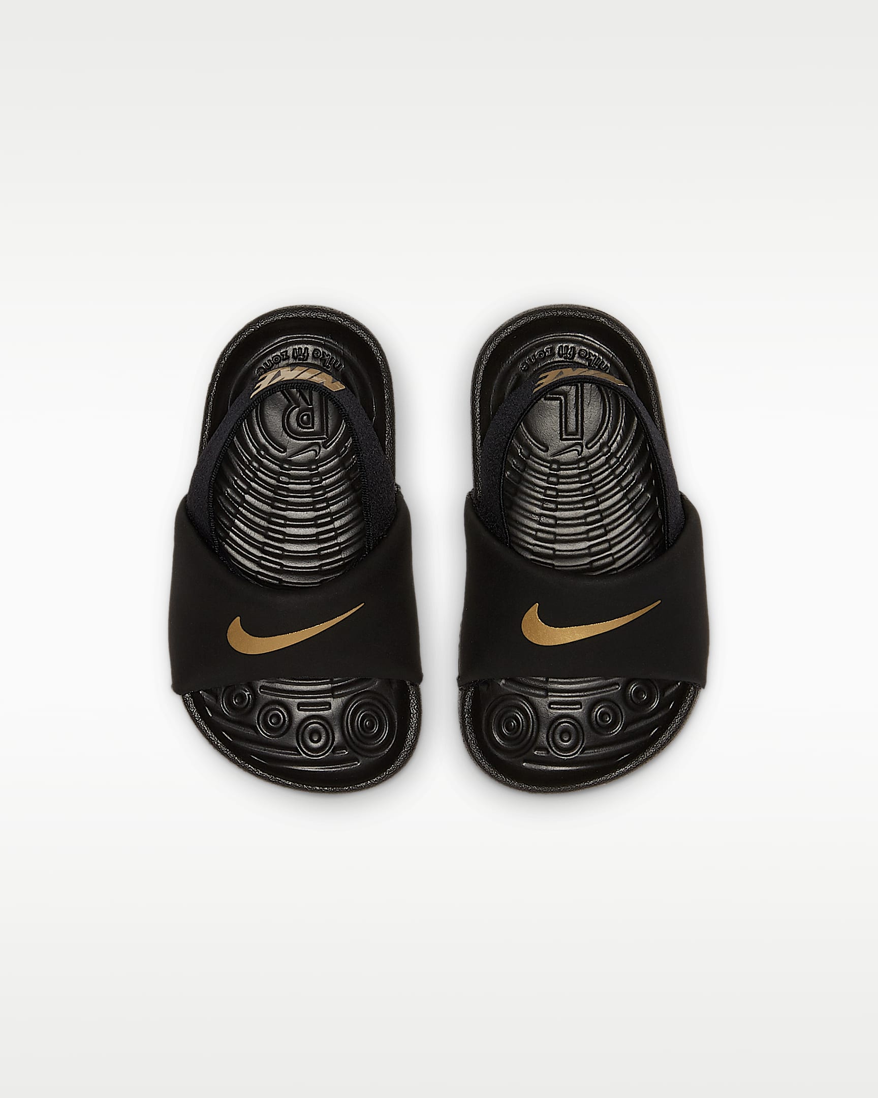 Nike Kawa papucs babáknak - Fekete/Metallic Gold