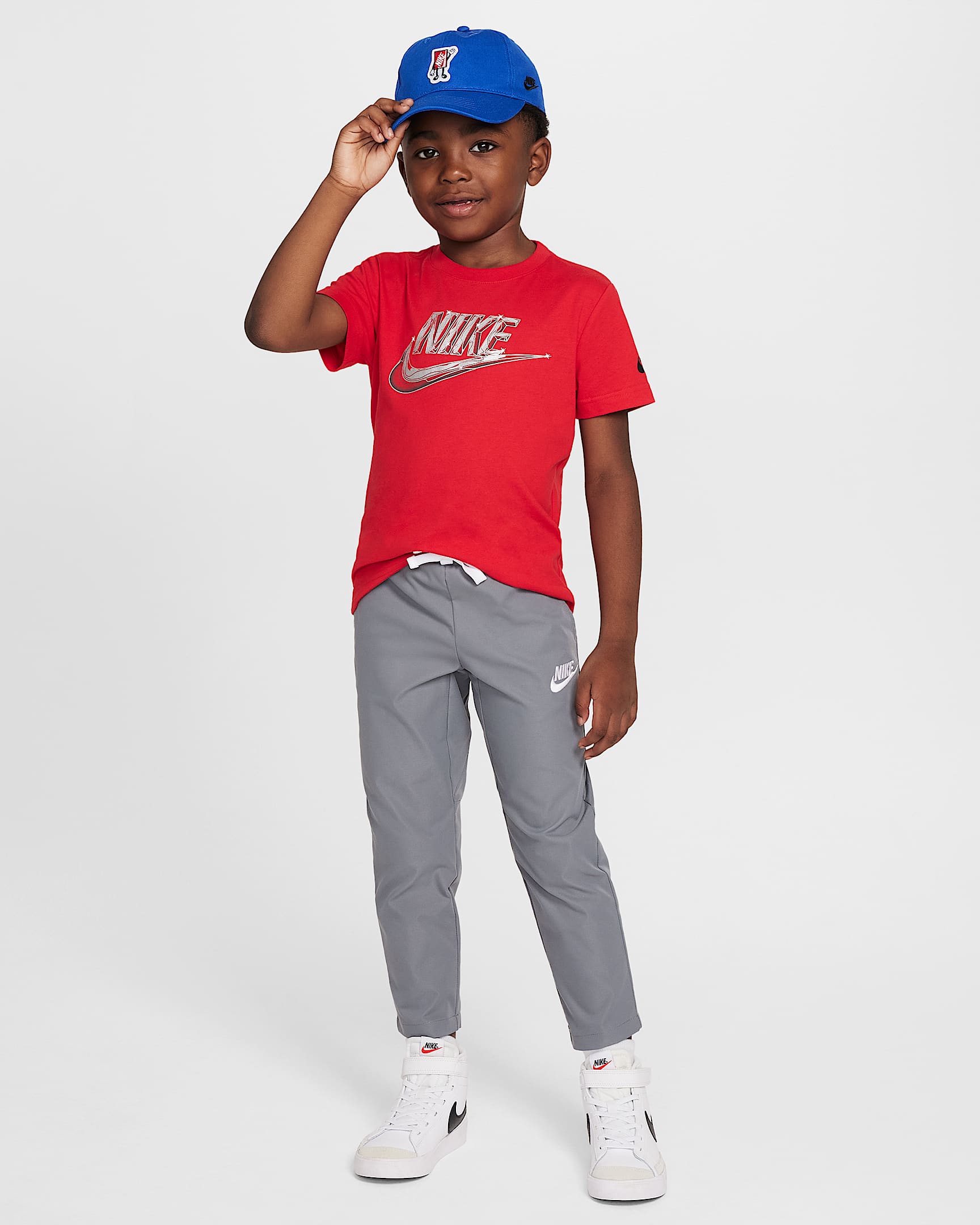 Playera Futura metalizada para niños talla pequeña Nike - Rojo universitario