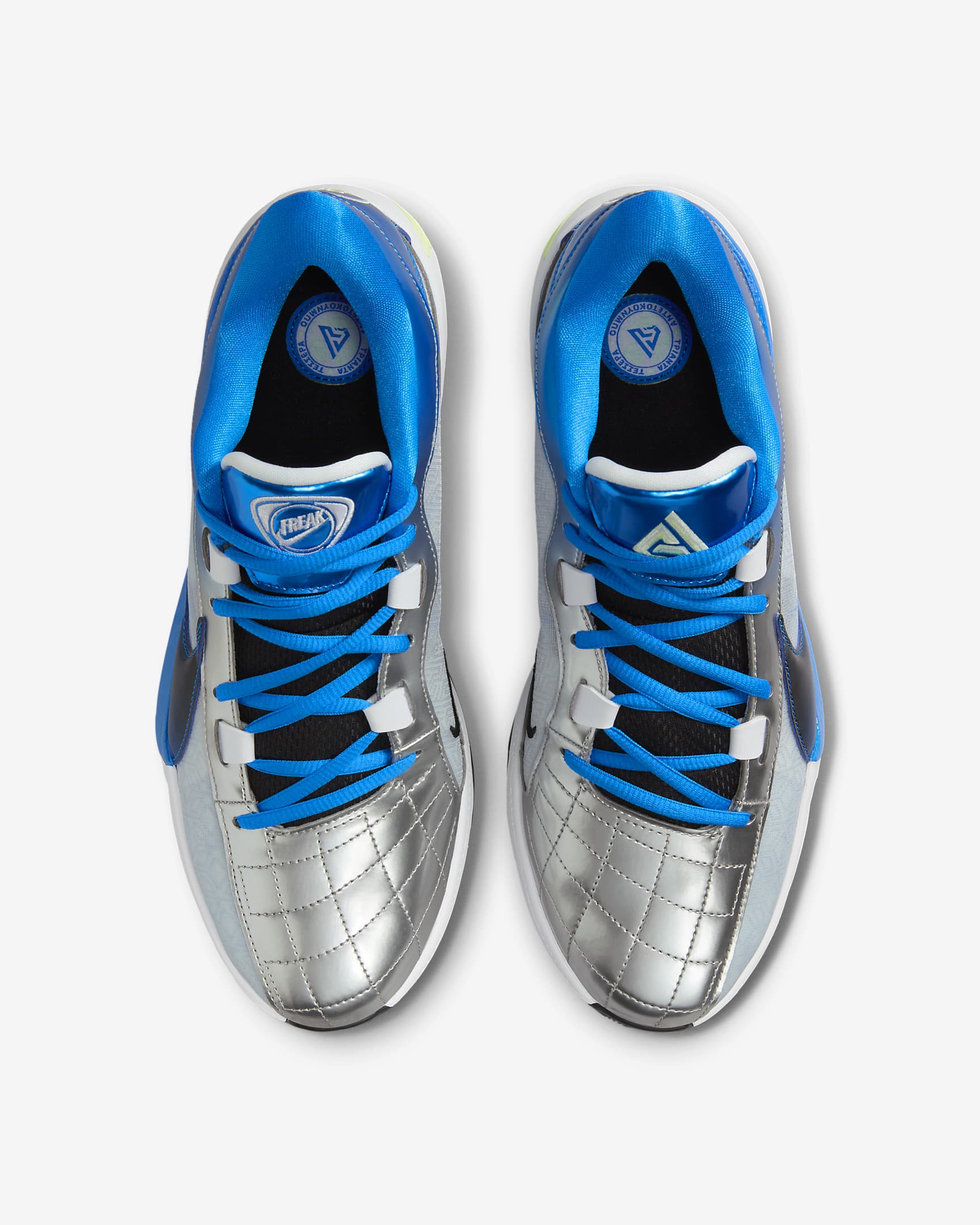 Freak 5 EP Basketball Shoes - Photo Blue/Metallic Silver/Barely Volt/Black