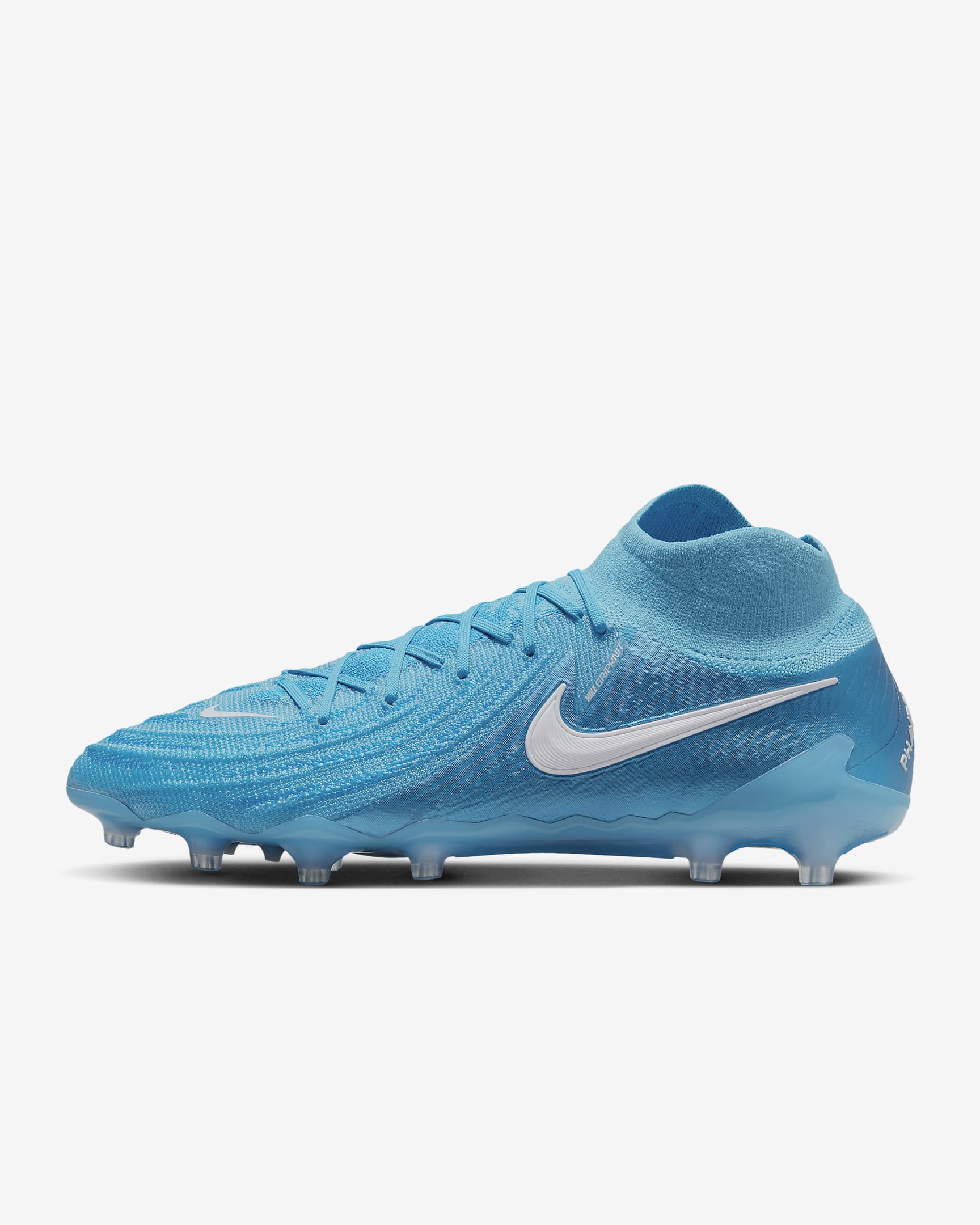 Nike Phantom Luna 2 Elite high-top voetbalschoenen (kunstgras) - Blue Fury/Wit