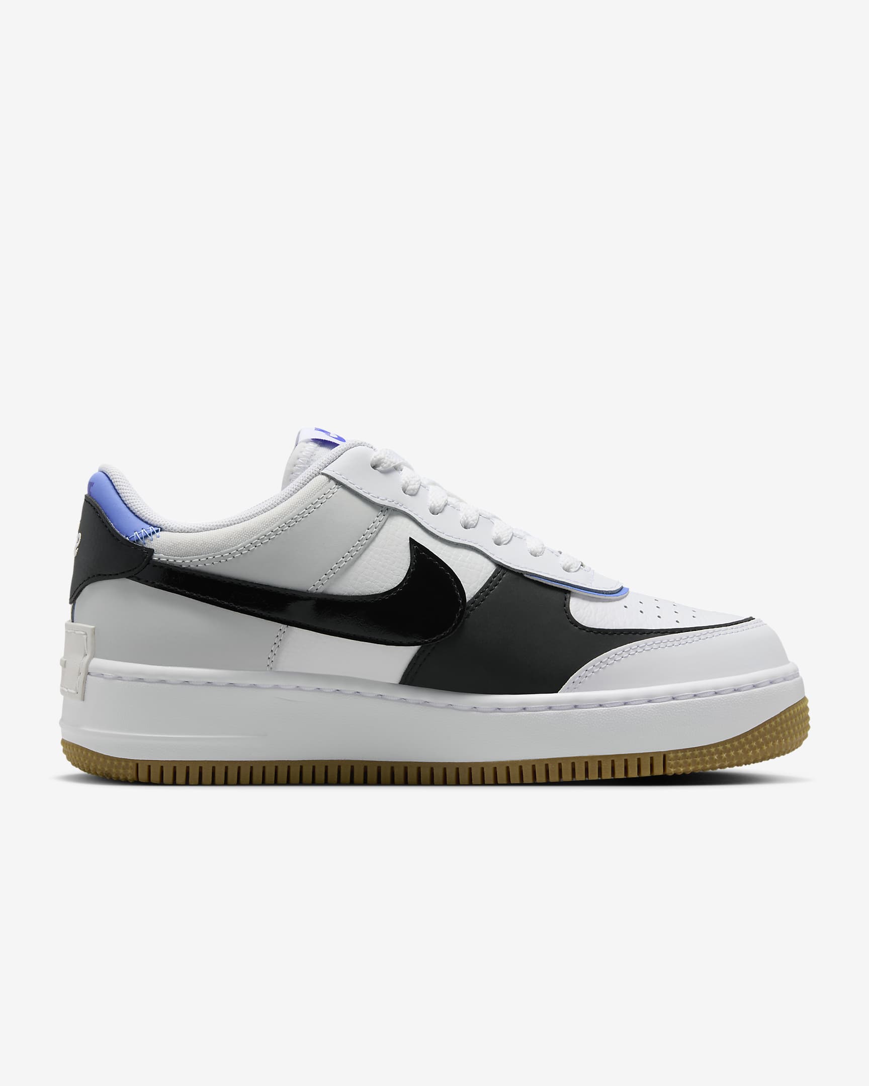 Dámská bota Nike Air Force 1 Shadow - Bílá/Černá/Photon Dust/Royal Pulse