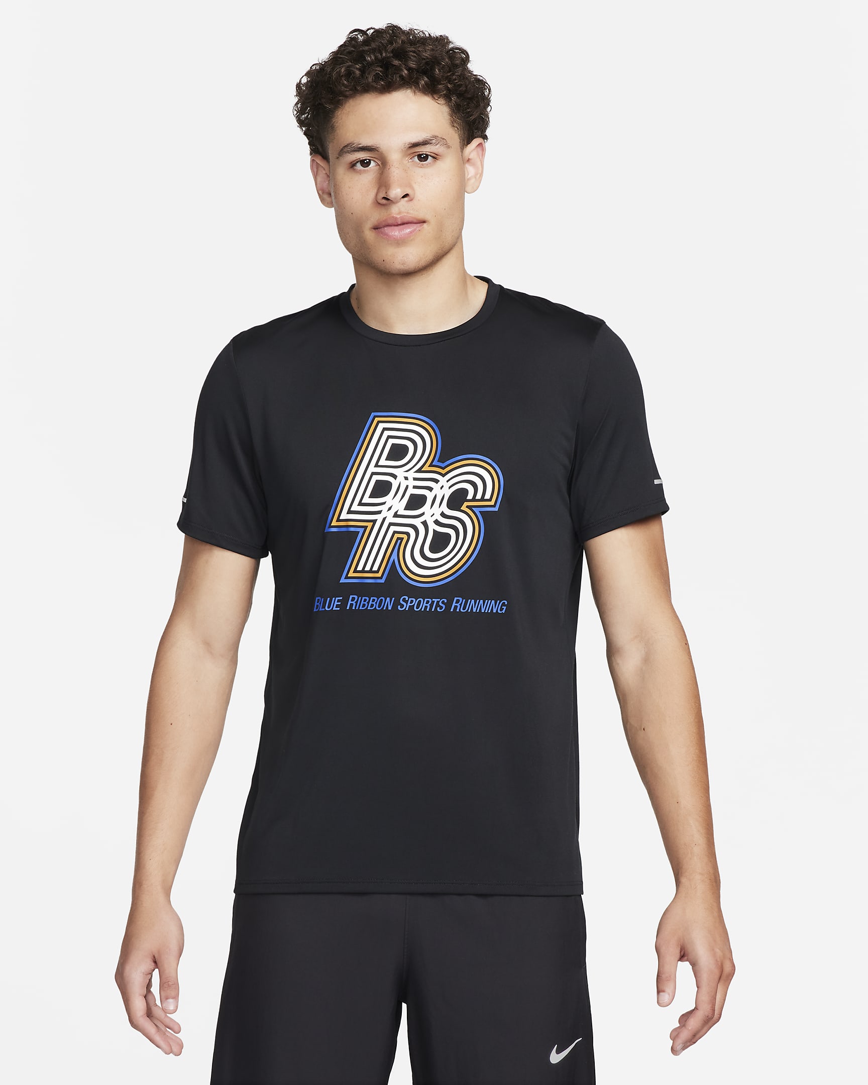 Maglia da running Dri-FIT a manica corta Nike Running Energy Rise 365 – Uomo - Nero/Hyper Royal/Hyper Royal