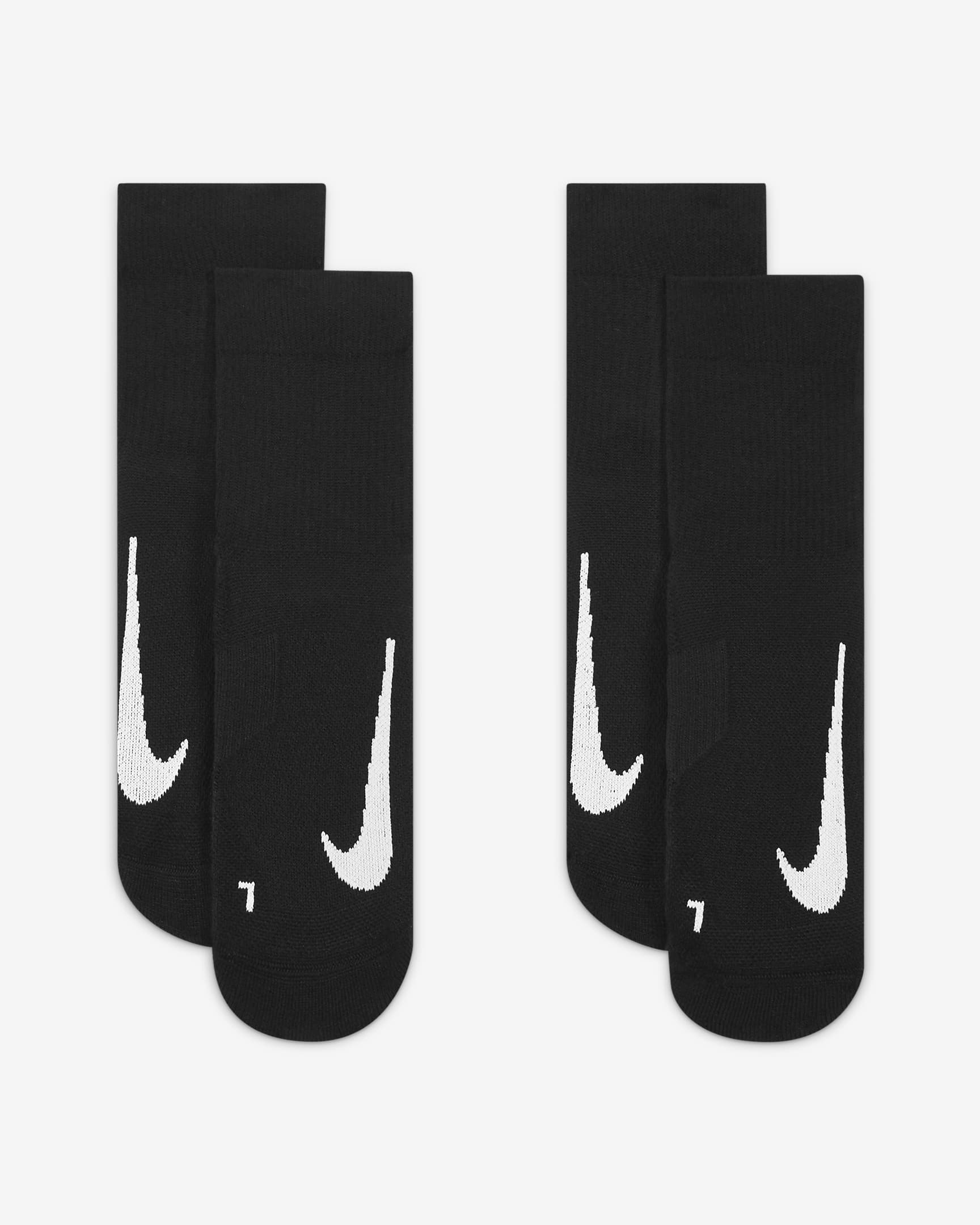 NikeCourt Multiplier Max Tennis-Knöchelsocken (2 Paar) - Schwarz/Schwarz