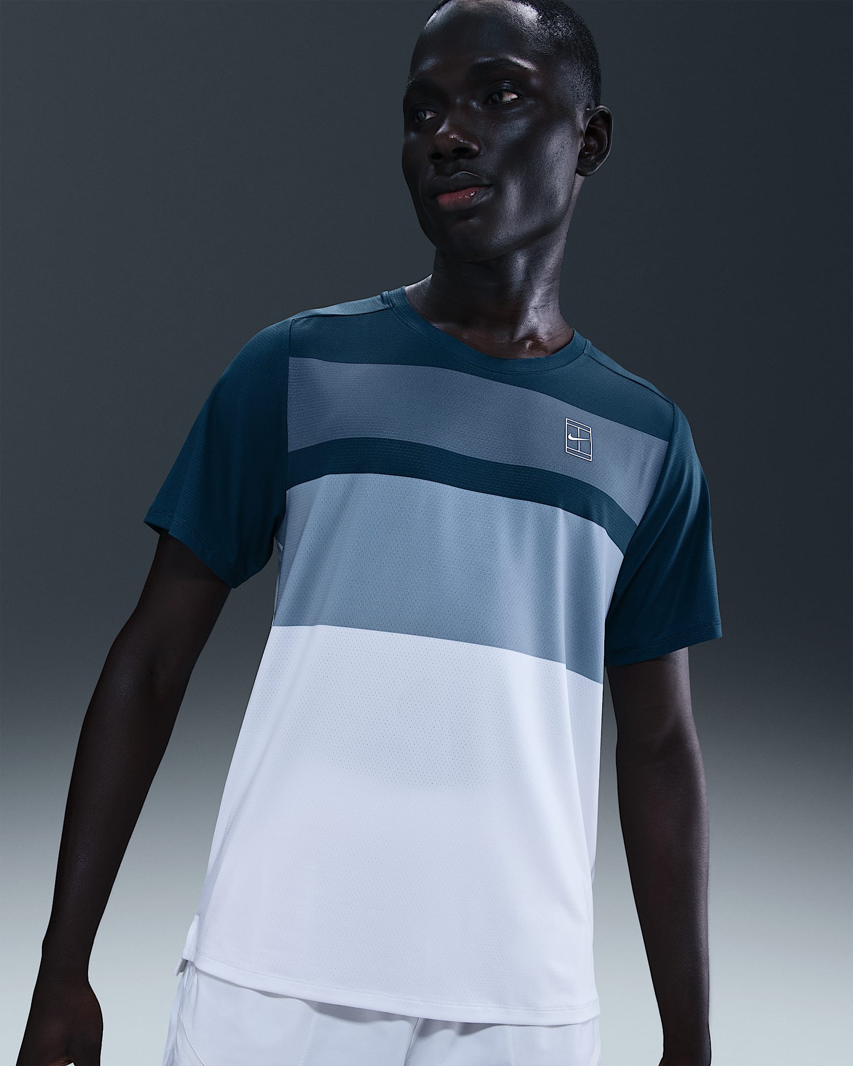 NikeCourt Advantage Men's Tennis Top - Armoury Navy/White