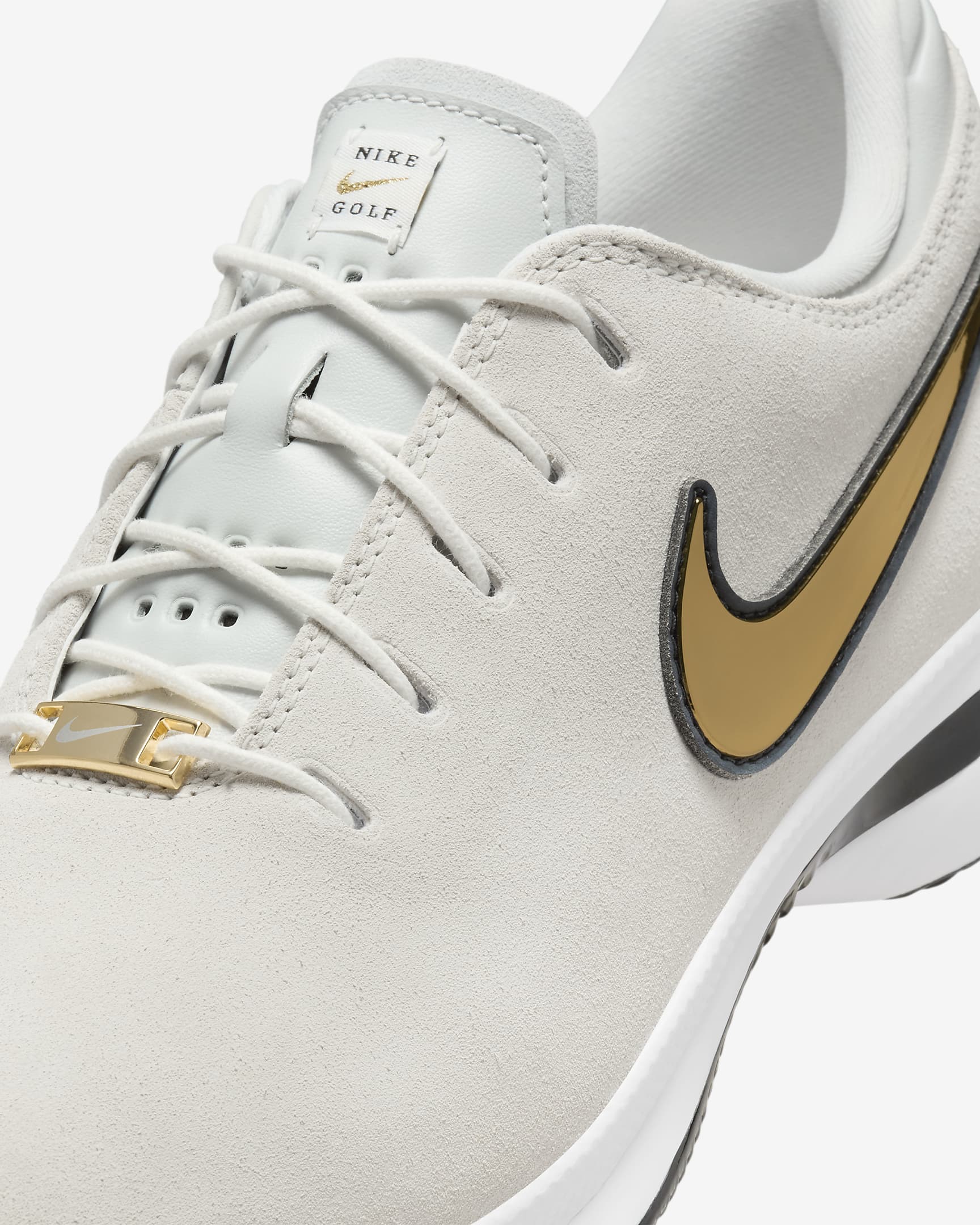 Calzado de golf Nike Air Zoom Victory Tour 3 NRG - Blanco/Plata metalizado/Negro/Oro metalizado