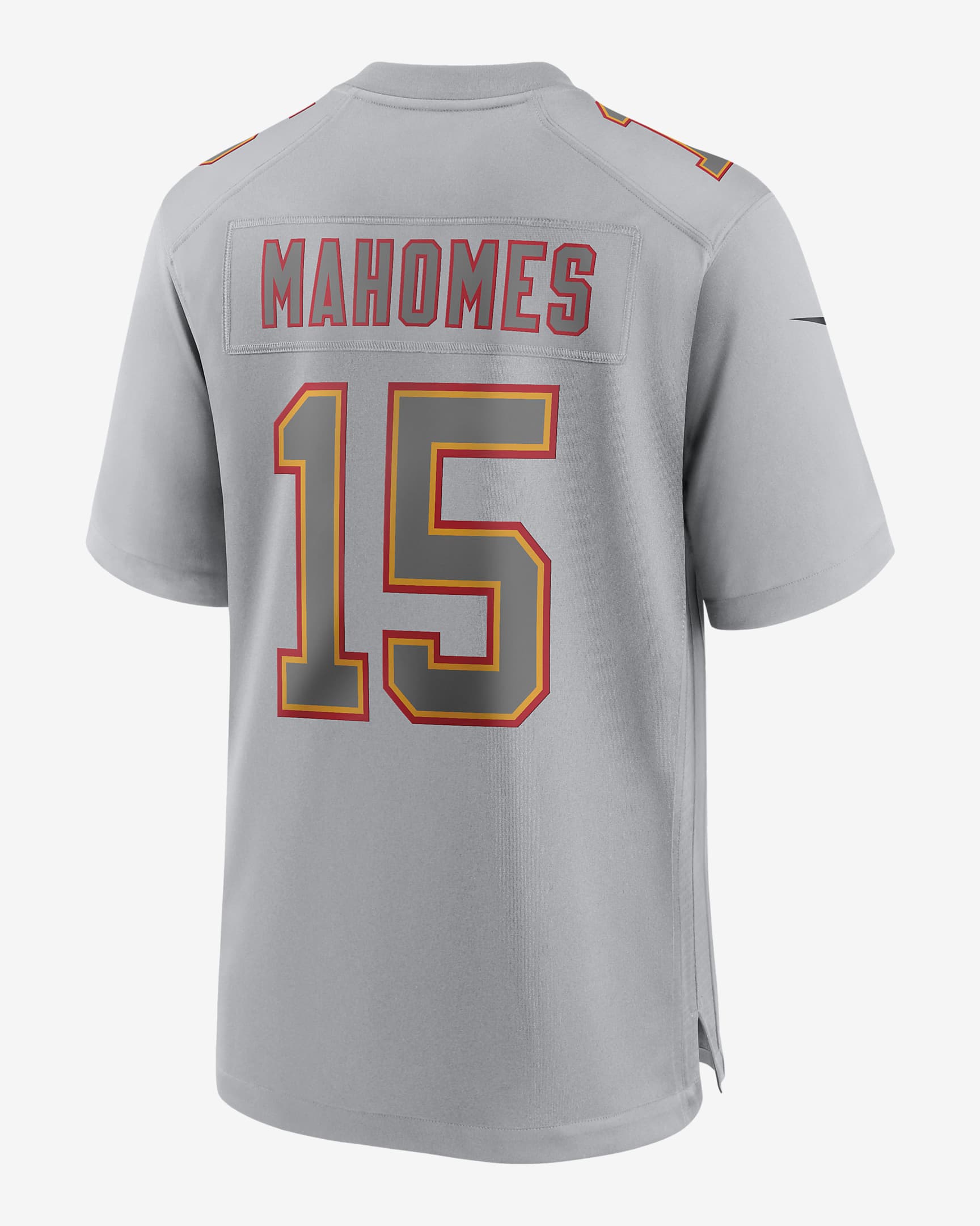 Jersey Game Nike de la NFL Atmosphere para hombre Patrick Mahomes Kansas City Chiefs Super Bowl LVIII - Gris