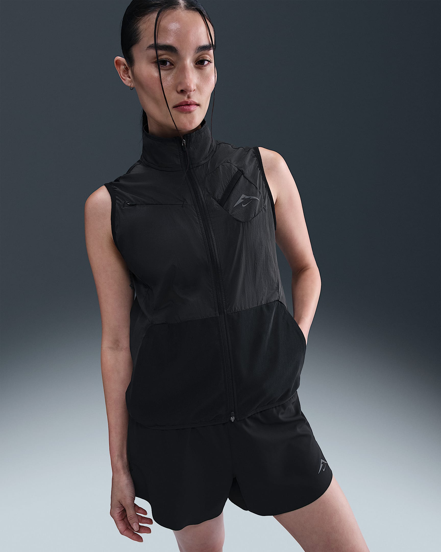 Nike Trail Women's Running Gilet - Black/Black