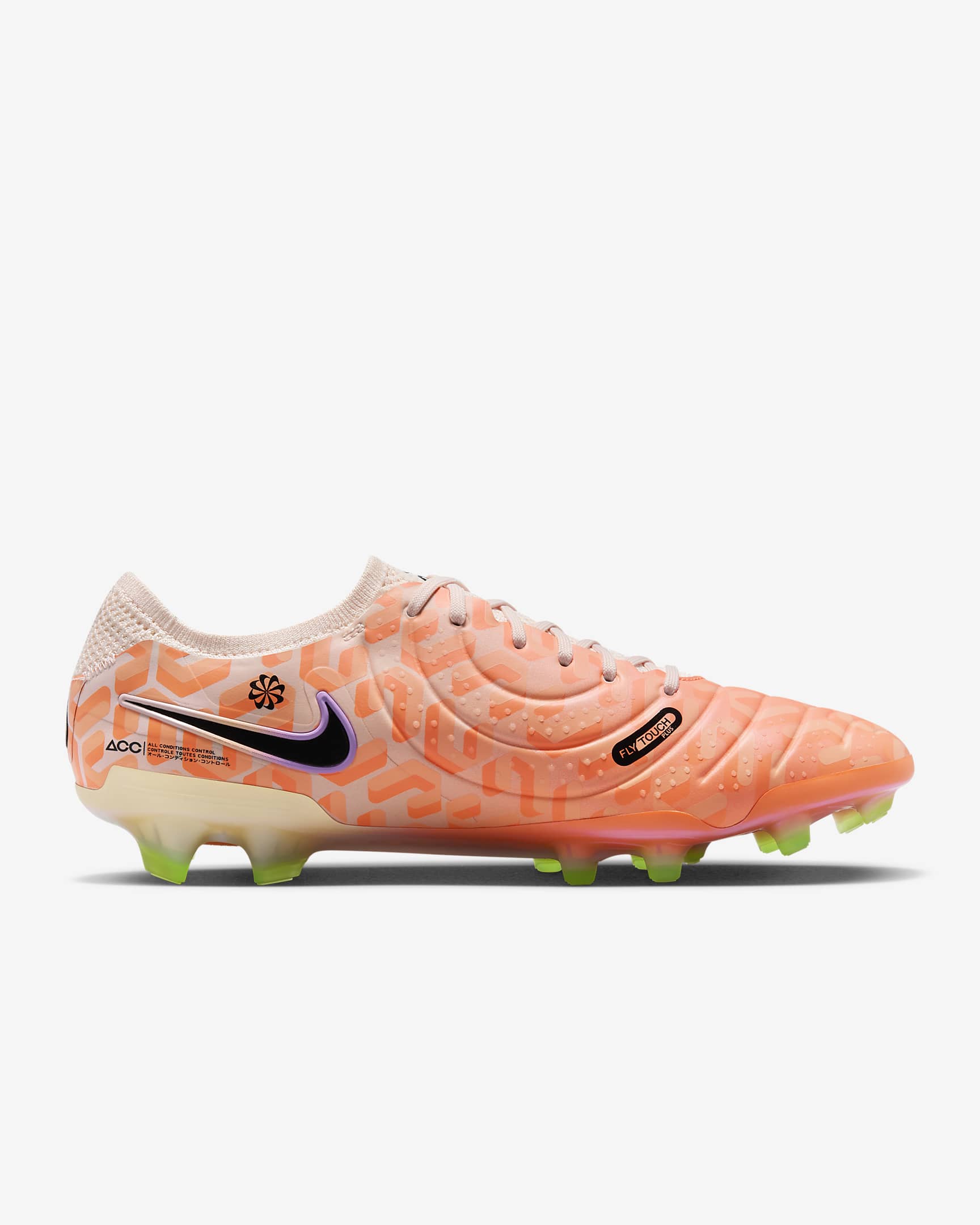 Nike Tiempo Legend 10 Elite Firm-Ground Low-Top Soccer Cleats - Guava Ice/Black