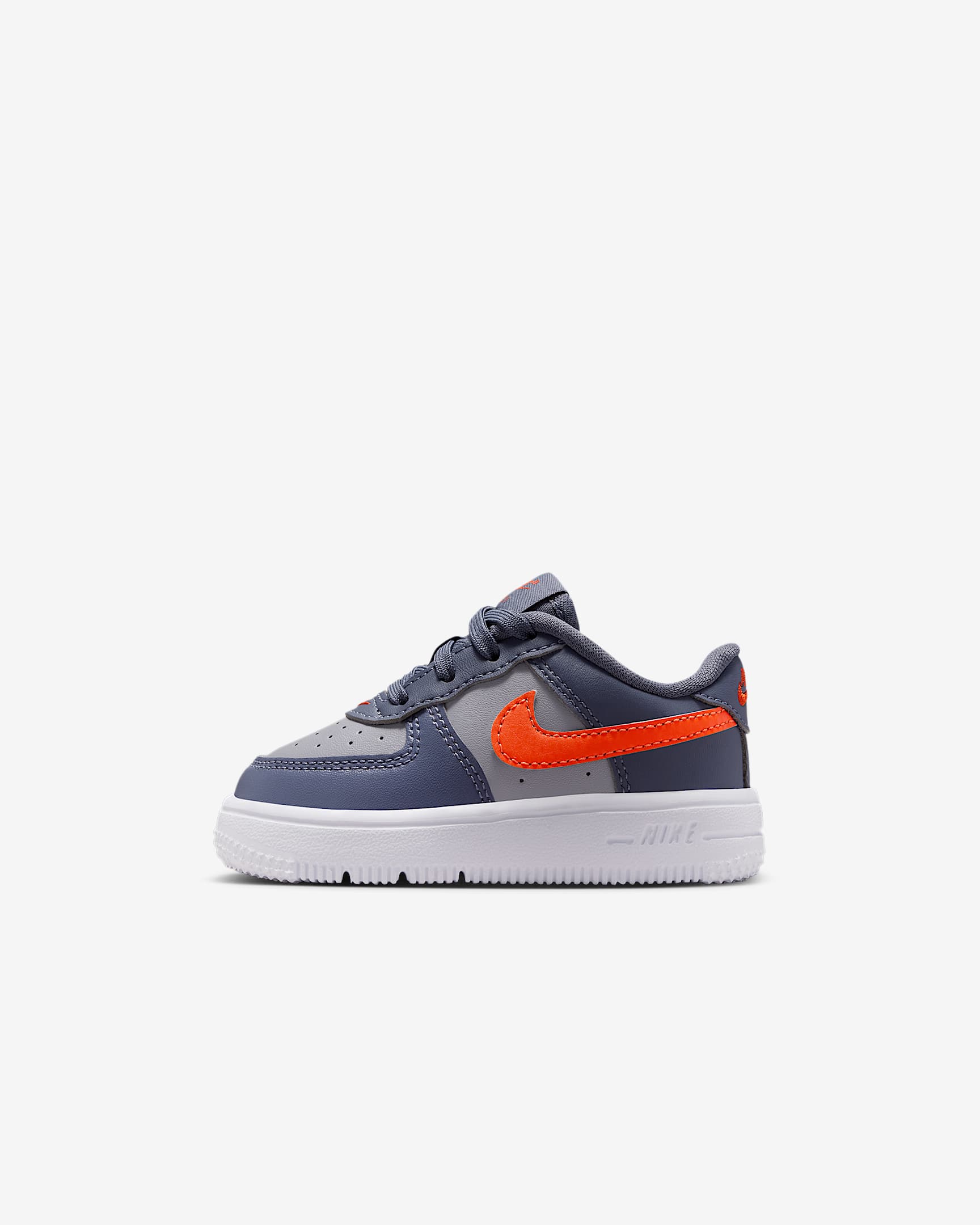 Nike Force 1 Low Baby/Toddler Shoes - Cement Grey/Light Carbon/White/Team Orange