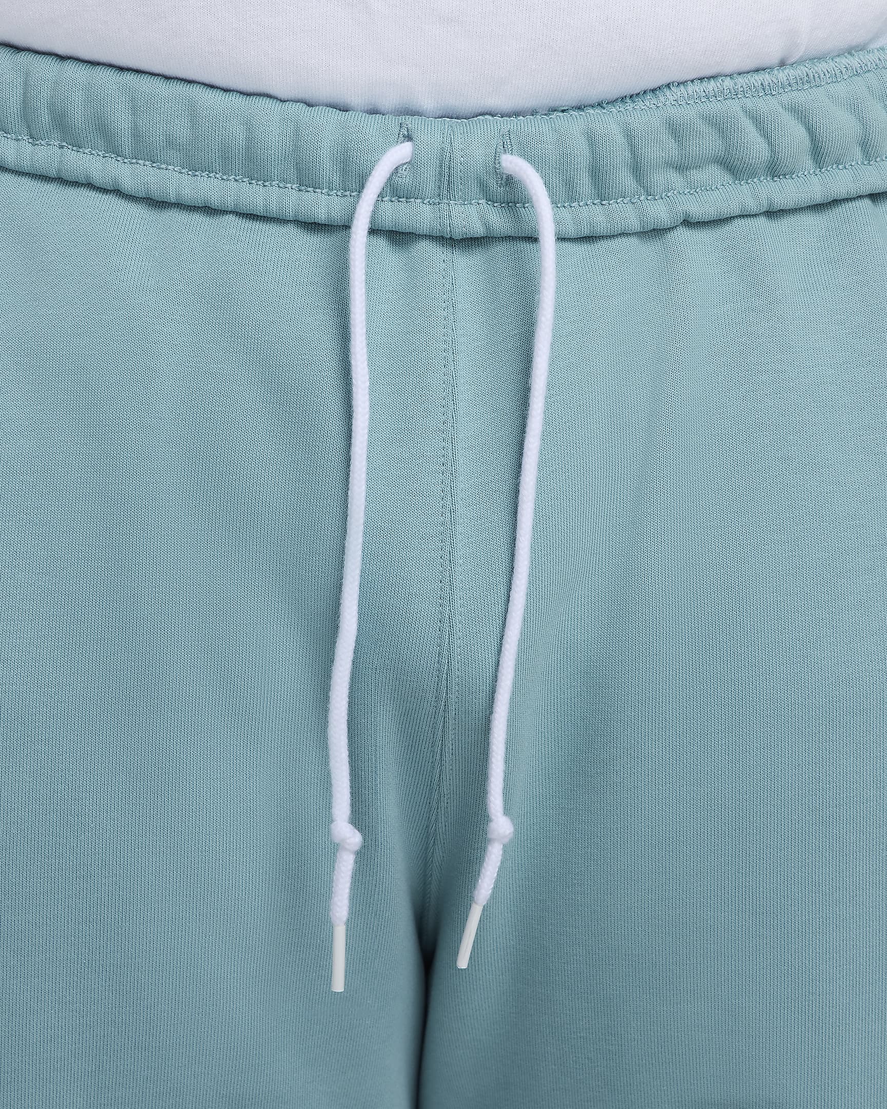 Nike Solo Swoosh Men's Fleece Trousers - Denim Turquoise/White