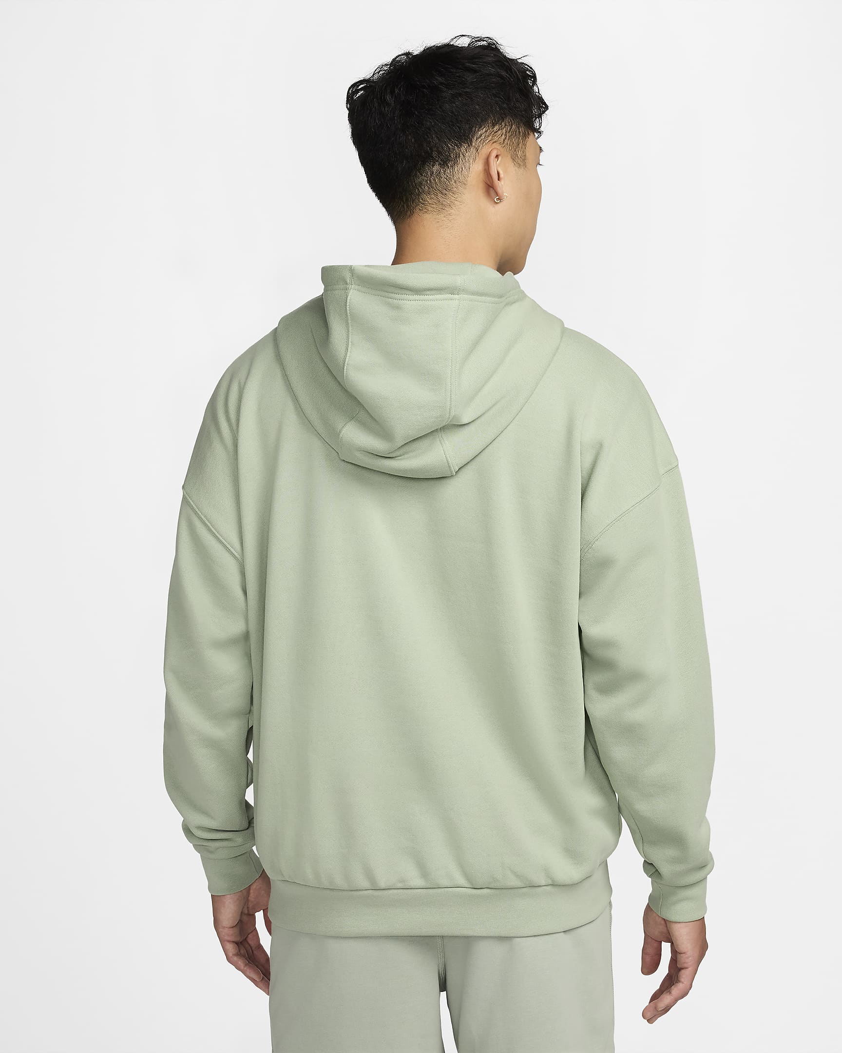 Nike Club Fleece Men's Oversized French Terry Pullover Hoodie - Jade Horizon/Jade Horizon/White