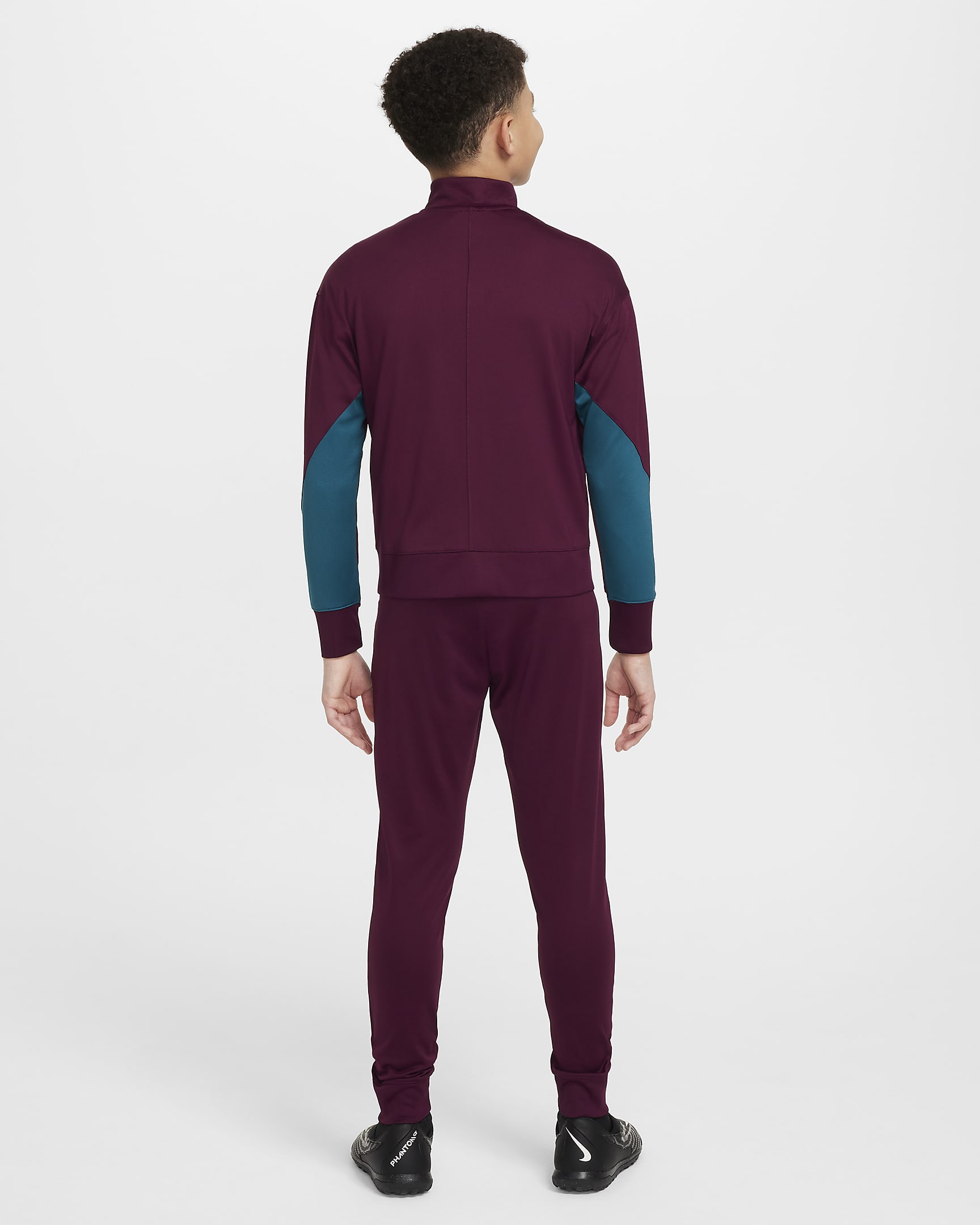 Maskinstrikket Paris Saint-Germain Strike Nike Dri-FIT-fodboldtracksuit til større børn - Bordeaux/Geode Teal/Guava Ice