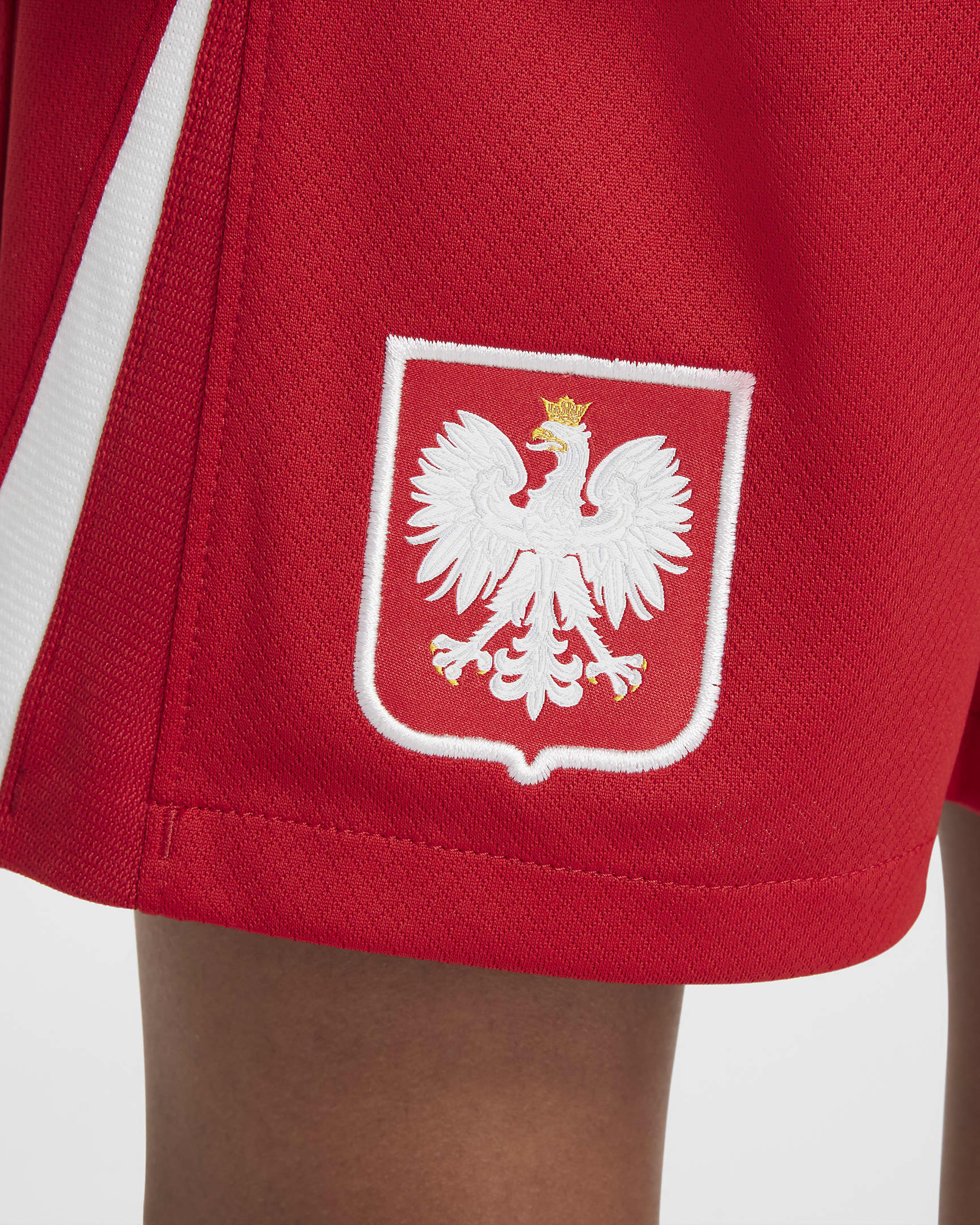 Domácí fotbalové kraťasy Nike Dri-FIT Replica Polsko Stadium 2024/25 pro větší děti - Bílá/Sport Red/Sport Red