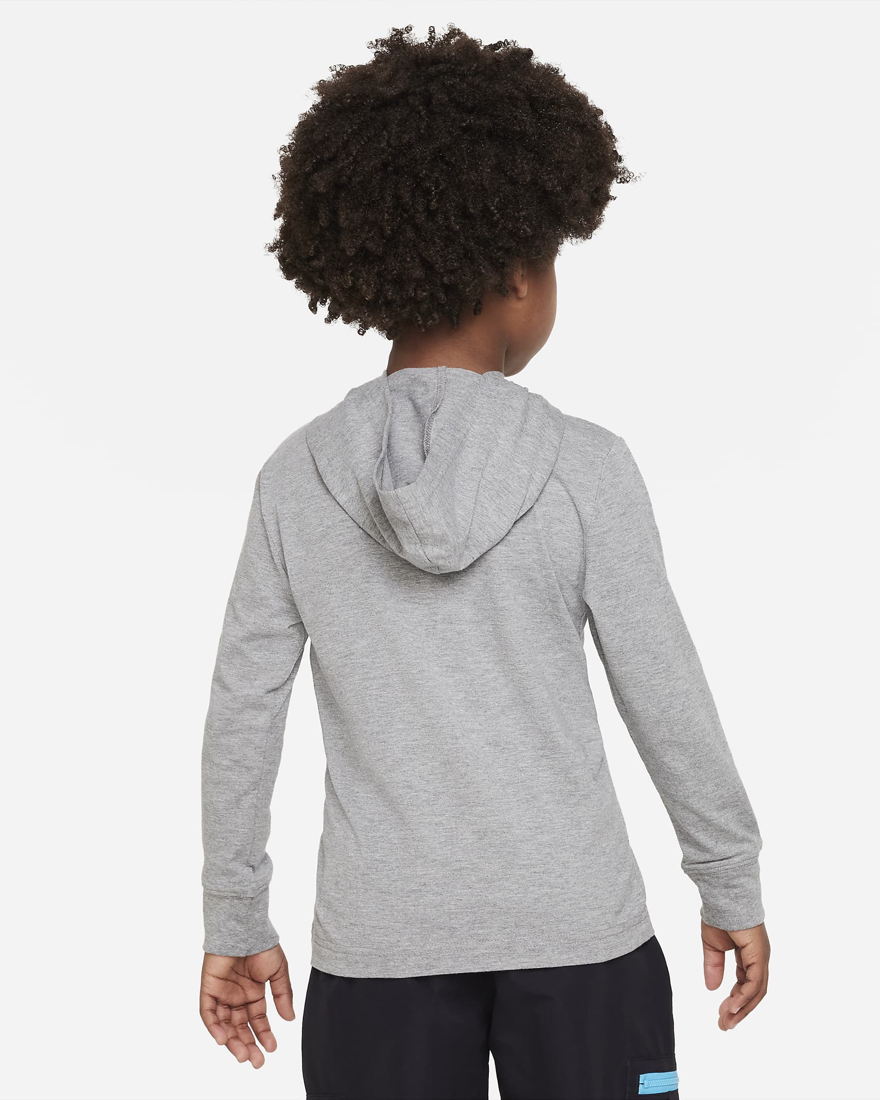 Nike Sportswear Futura Hooded Long Sleeve Tee Little Kids' T-Shirt ...
