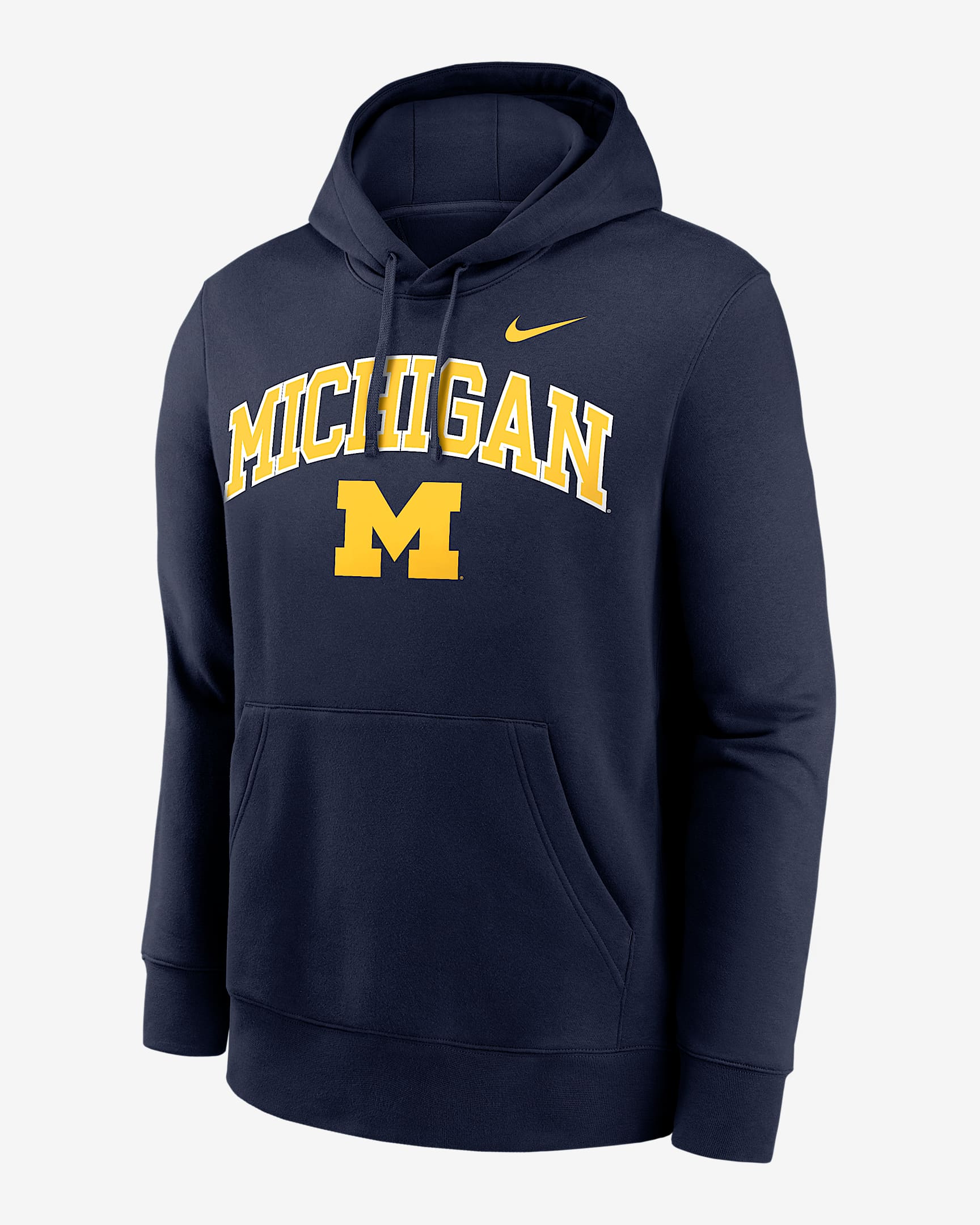 Michigan Arch Men's Nike College Pullover Hoodie - Navy