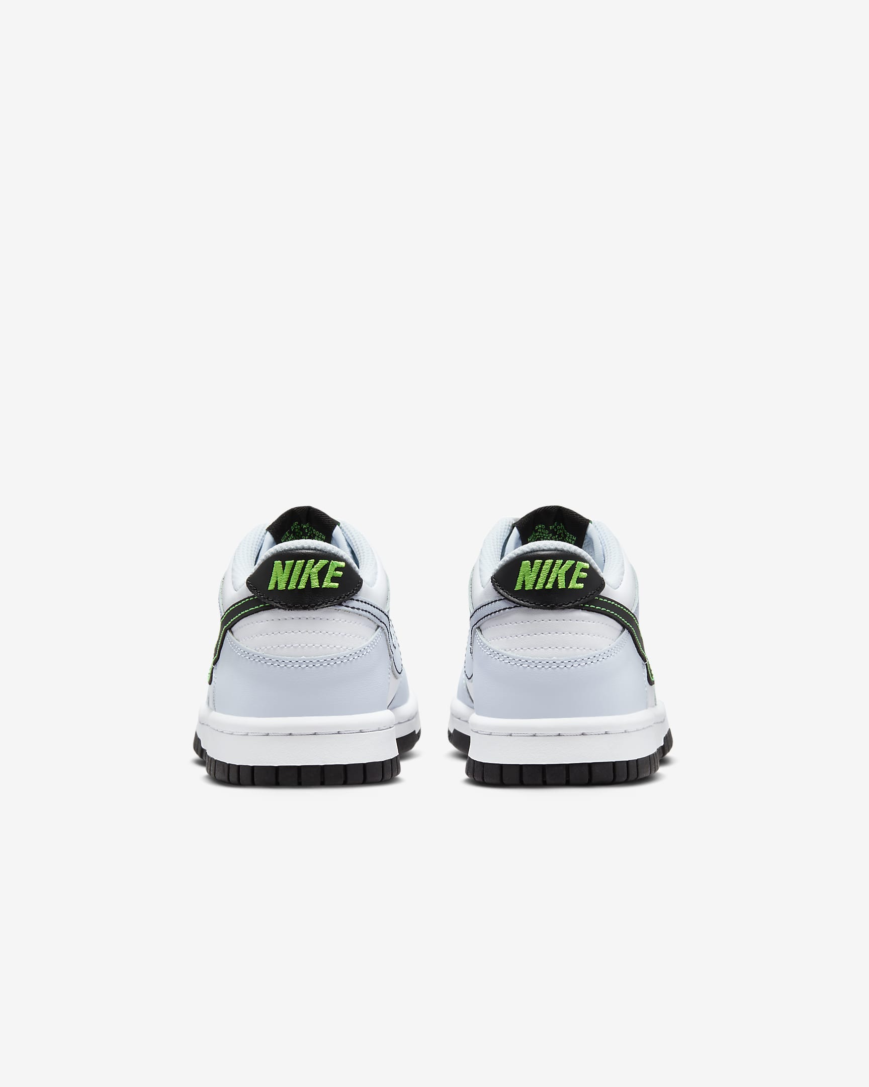 Nike Dunk Low Older Kids' Shoes - White/Football Grey/Green Strike/Black