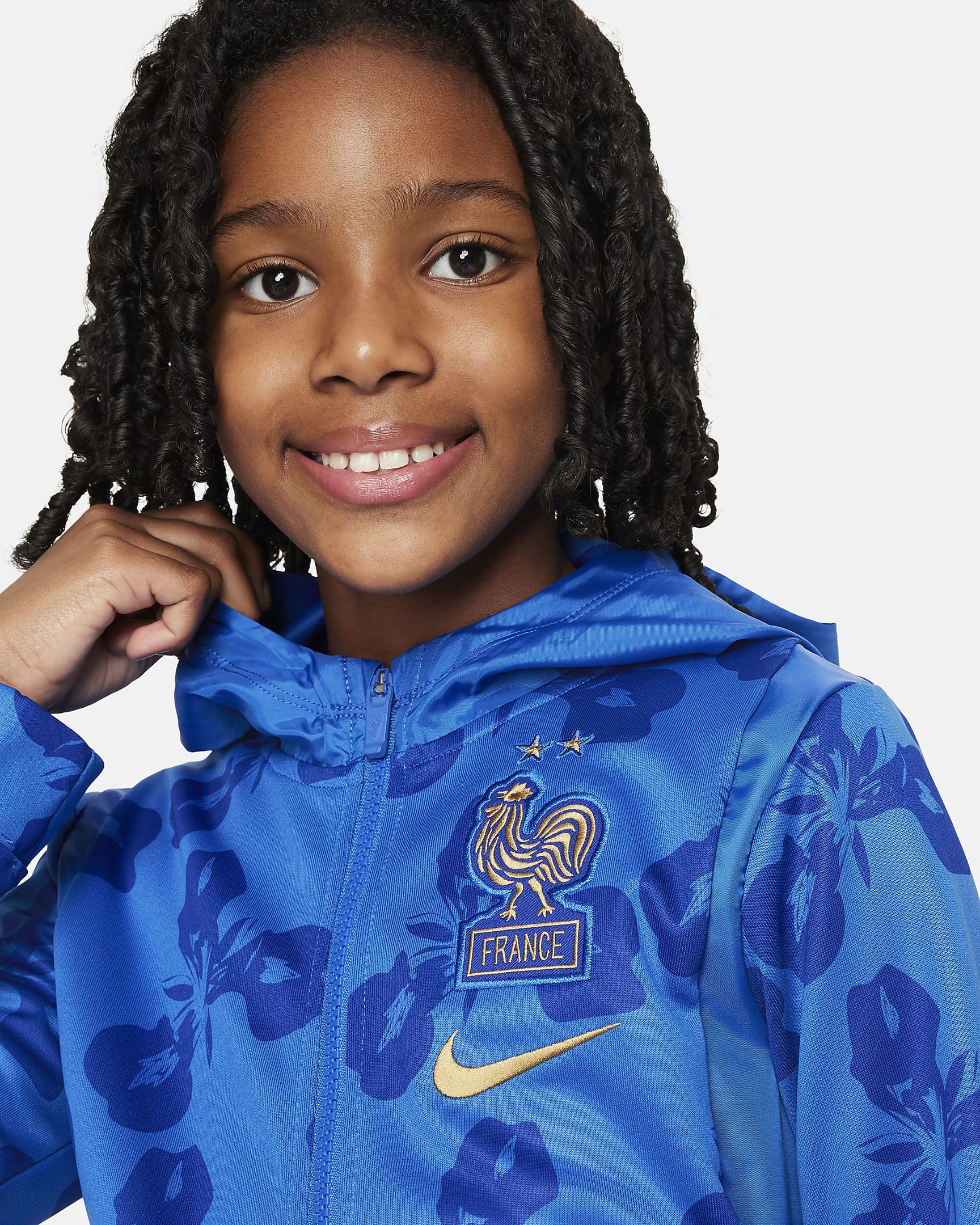 FFF Older Kids' Nike Football Woven Tracksuit - Royal Blue/Royal Blue/Bright Blue/Club Gold