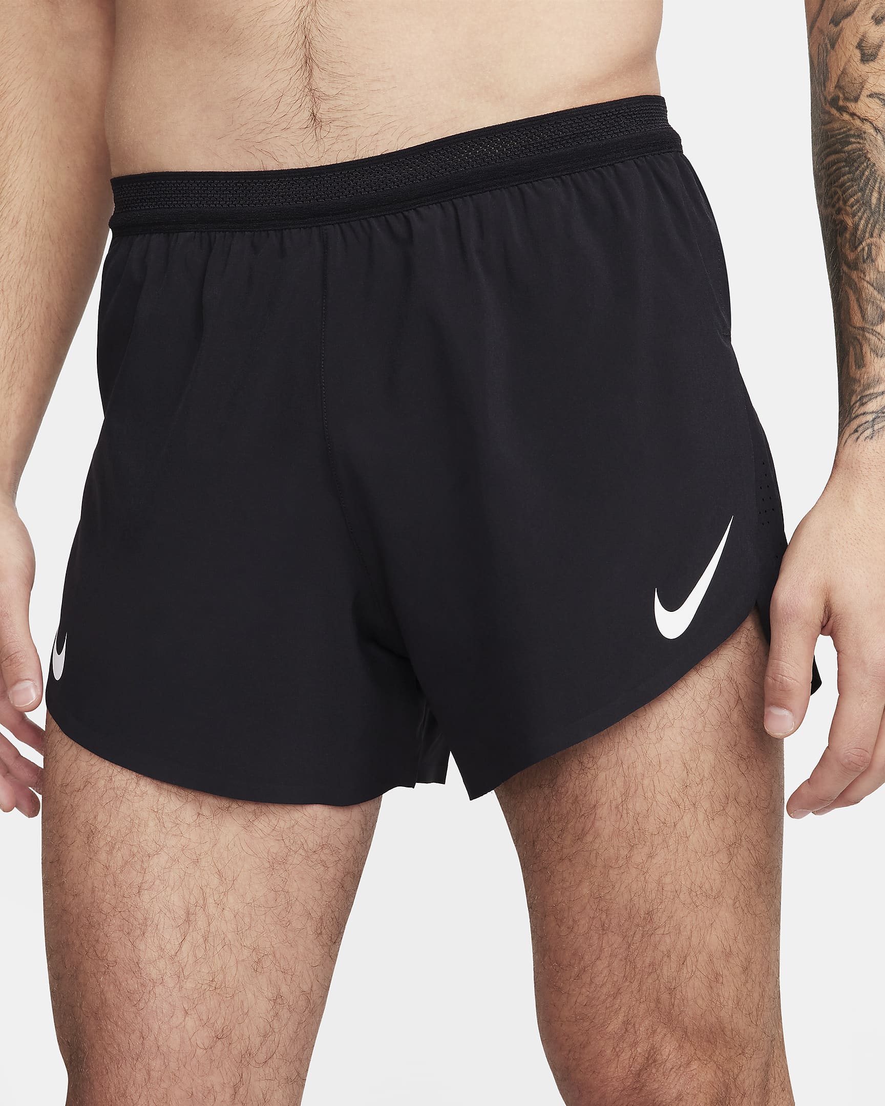 Nike AeroSwift Men's Dri-FIT ADV 10cm (approx.) Brief-Lined Running Shorts - Black/Summit White