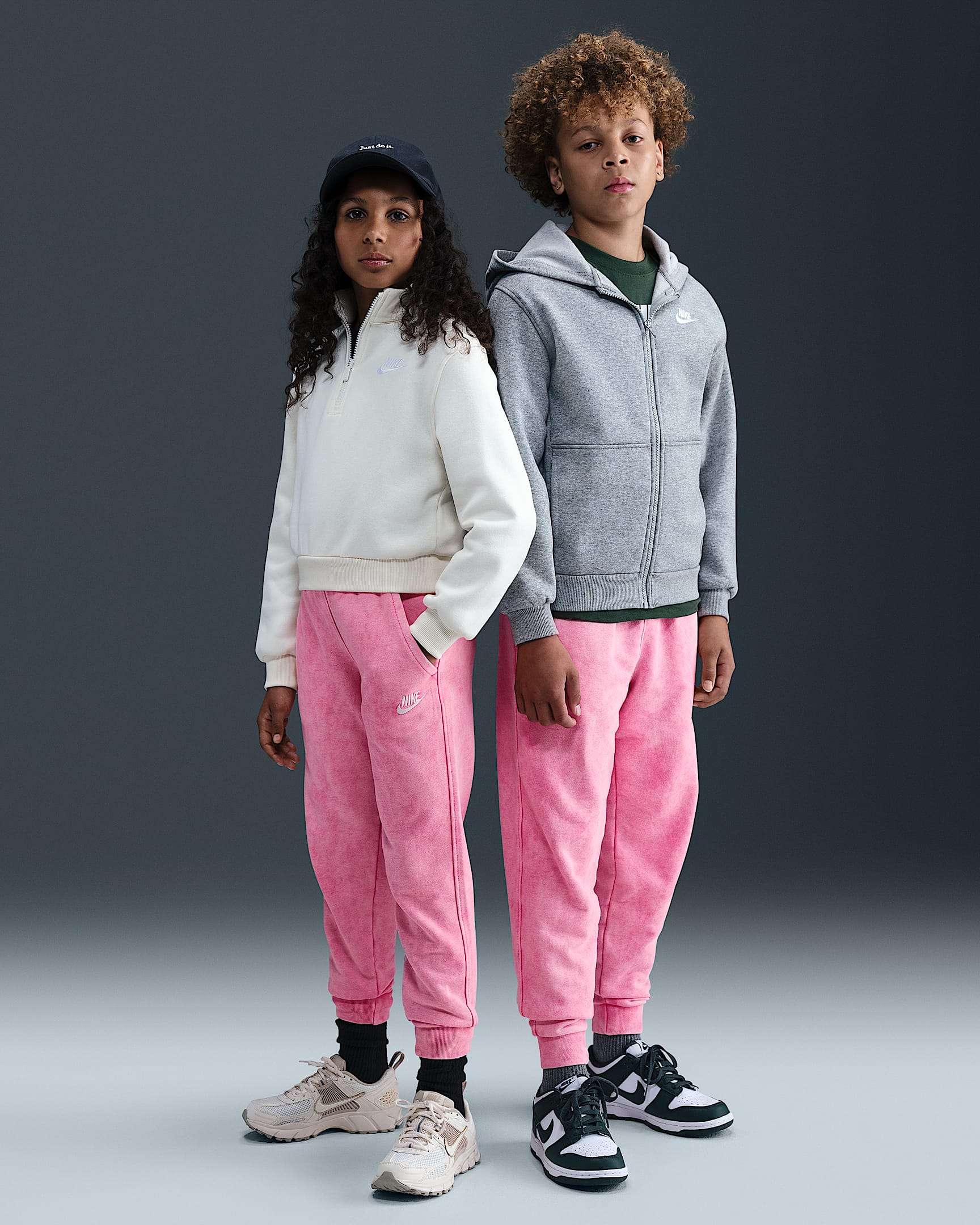 Nike Sportswear Club Fleece French-Terry-Jogger (ältere Kinder) - Pinksicle/Weiß
