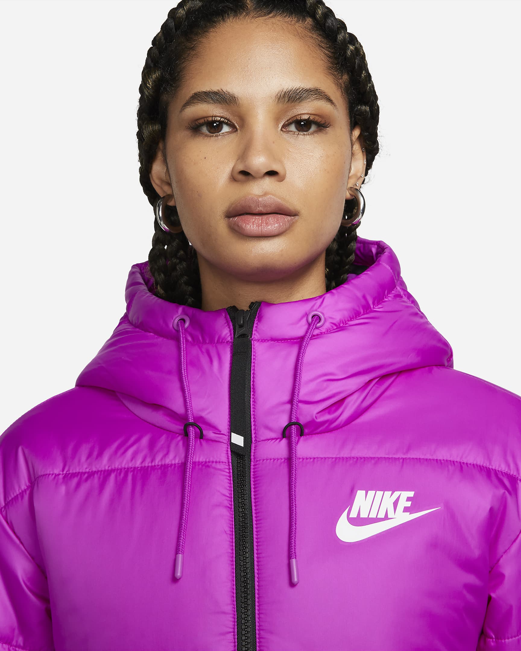 Nike Sportswear Therma-FIT Repel Women's Jacket - Vivid Purple/Black/White