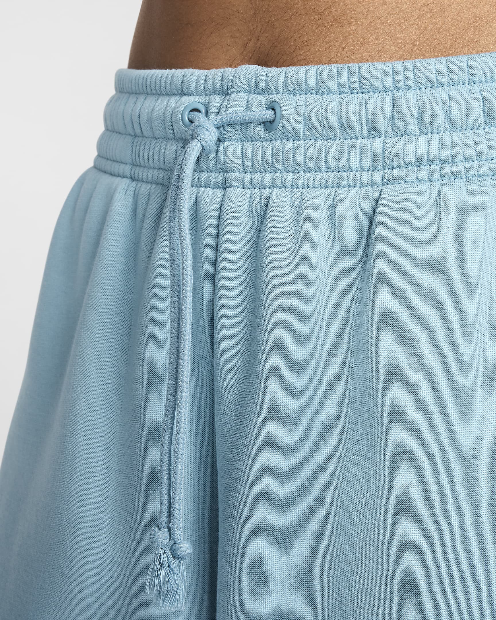 Overdimensionerede Nike Sportswear Phoenix Fleece-sweatpants med høj talje til kvinder - Denim Turquoise/Sail