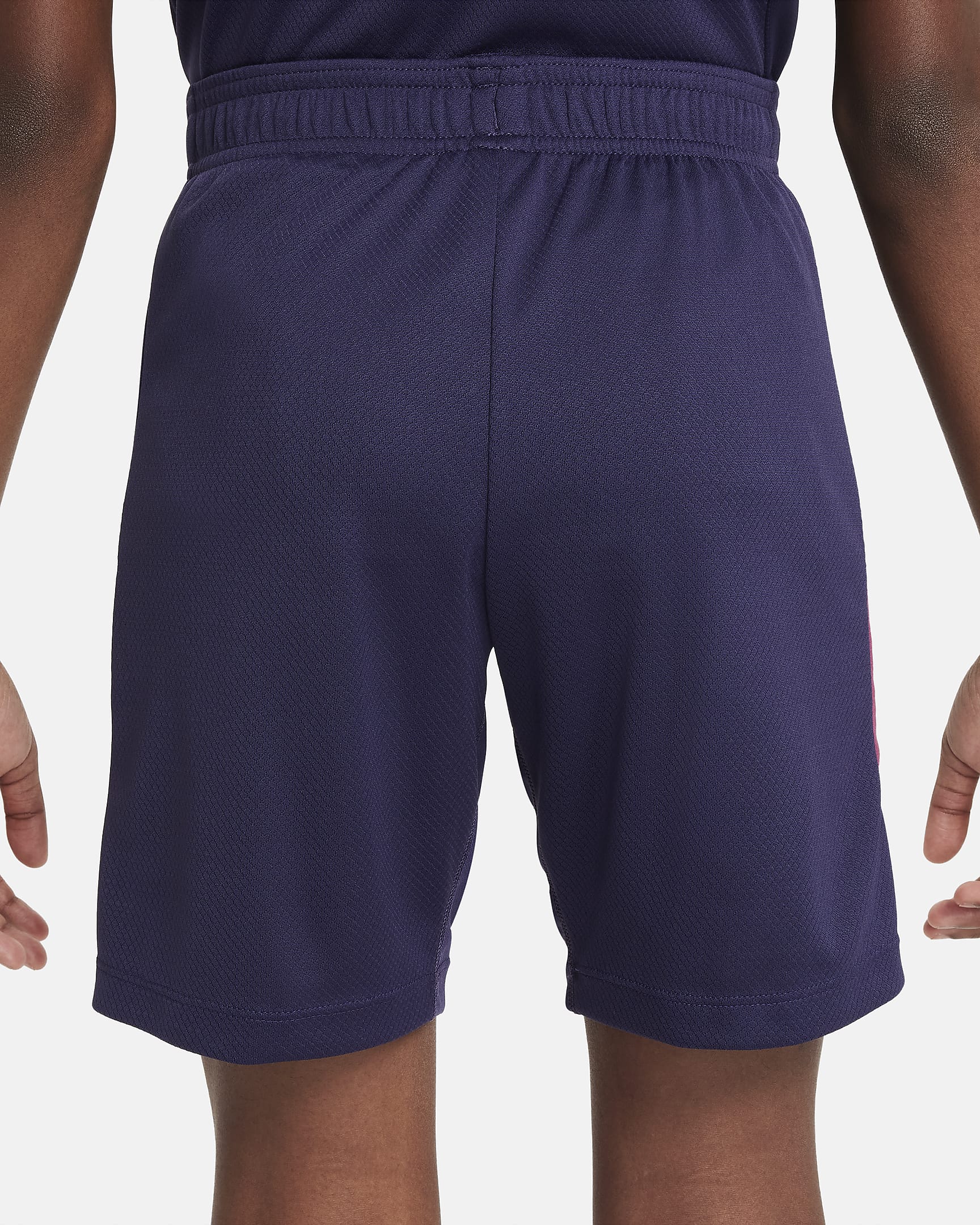 England Strike Nike Dri-FIT strikket fotballshorts til store barn - Purple Ink/Rosewood/Hvit