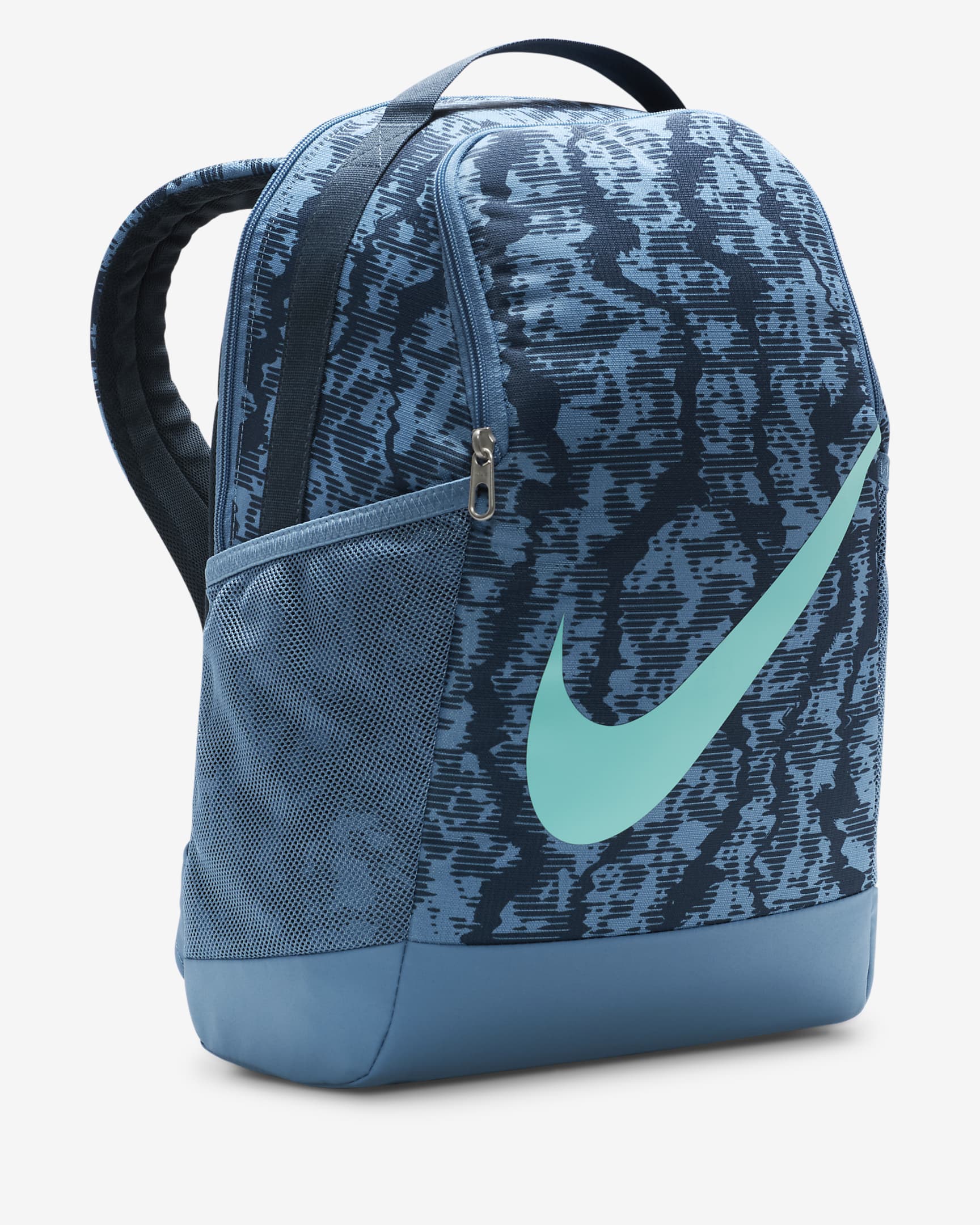 Nike Brasilia Kinder-Rucksack (18 l) - Armory Navy/Aegean Storm/Green Frost