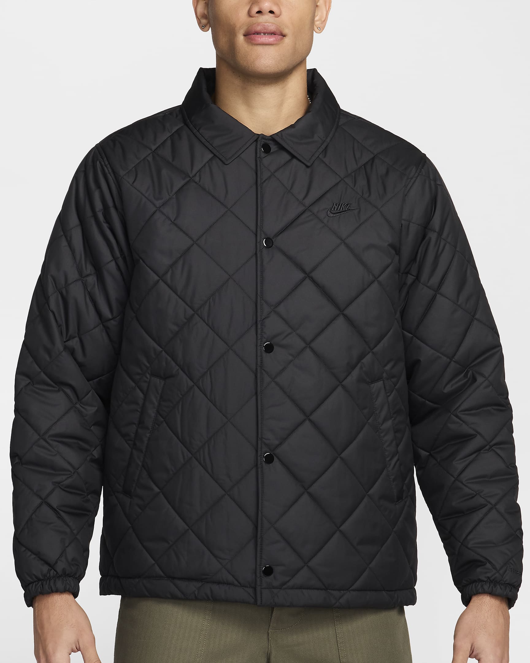 Nike Club Men's Lightweight Quilted Therma-FIT Insulated Jacket - Black/Black/Black