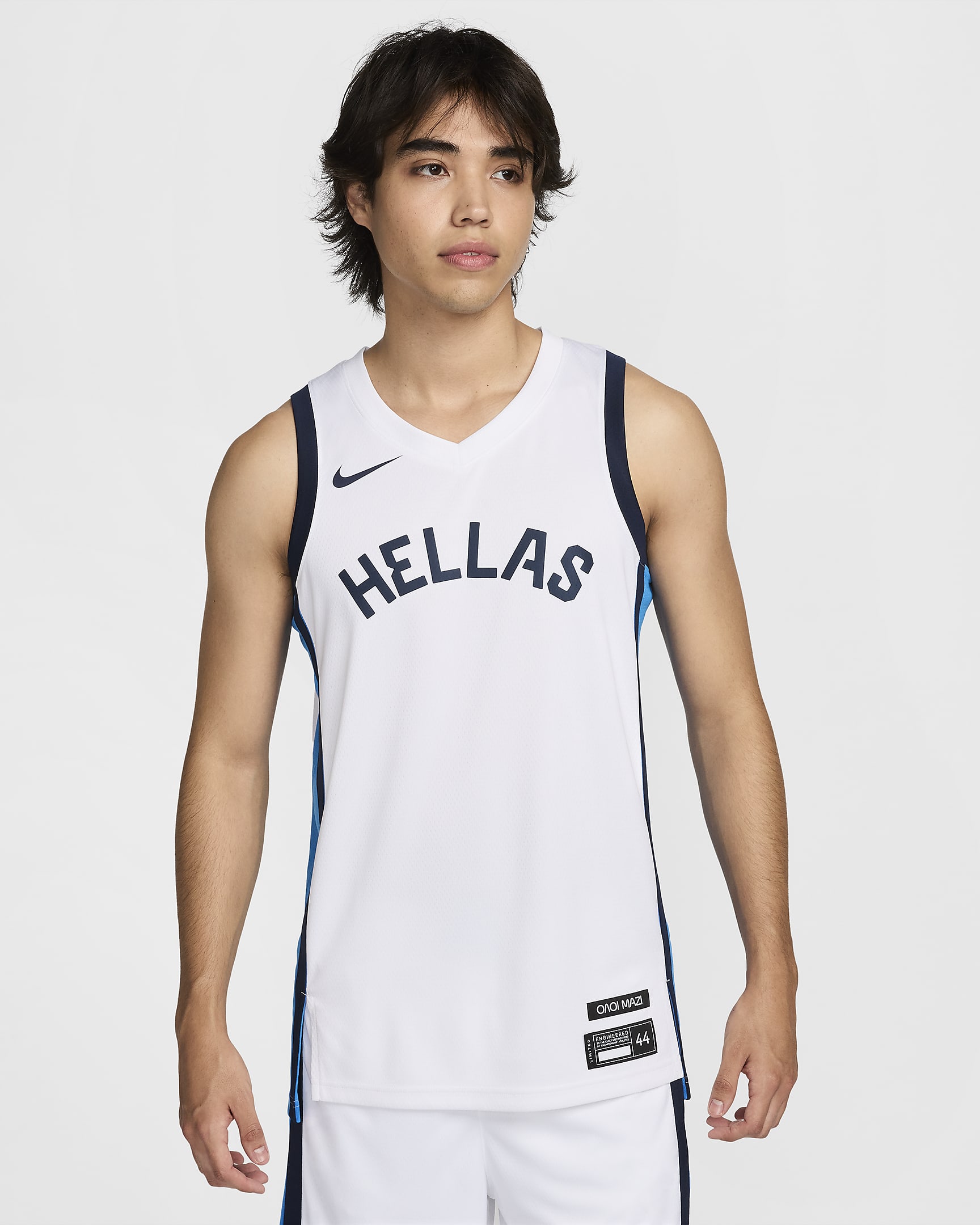 Maglia da basket Nike Grecia Limited da uomo – Home - Bianco/Light Photo Blue