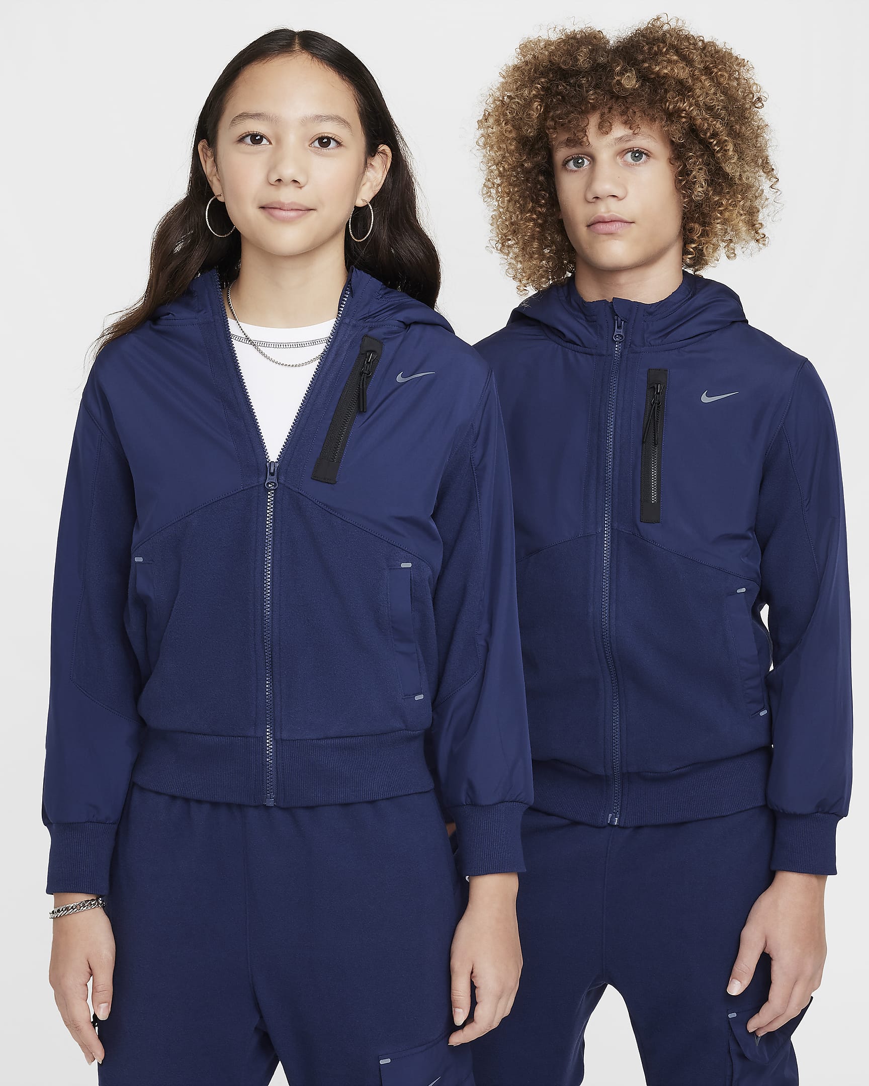 Veste d'hiver Therma-FIT Nike Sportswear City Utility EasyOn pour ado - Midnight Navy/Midnight Navy/Noir