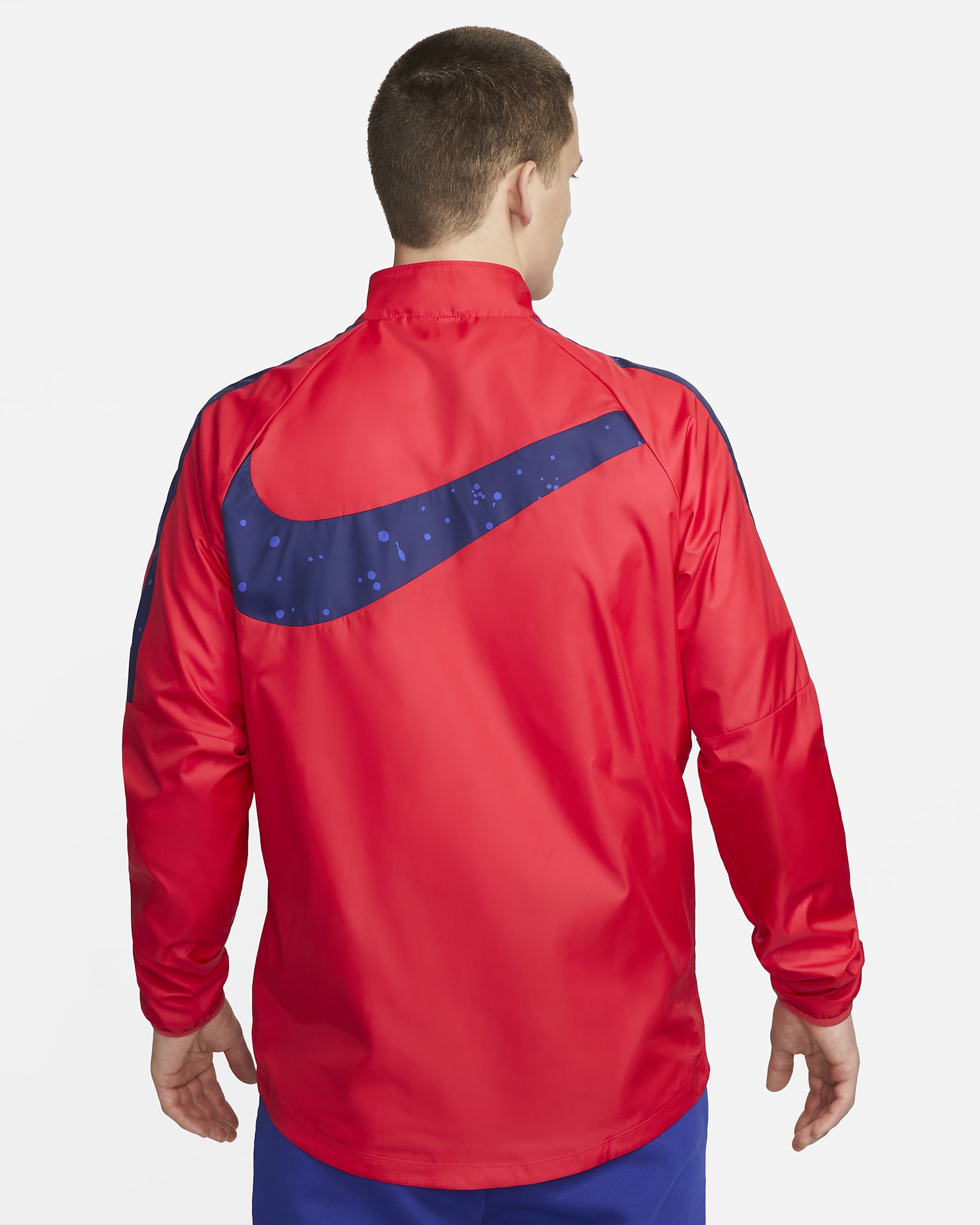 Chamarra de fútbol para hombre U.S. Repel Academy AWF - Rojo velocidad/Azul fiel/Blanco