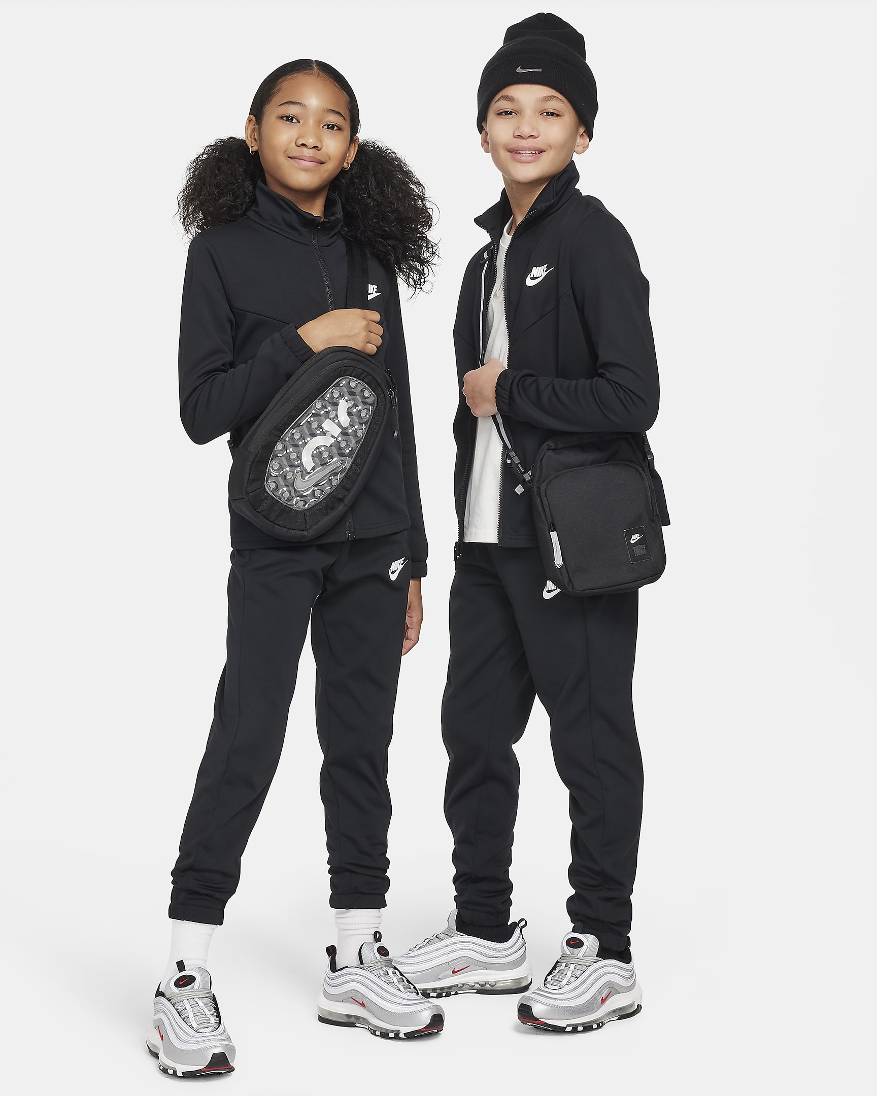 Nike Sportswear Trainingspak voor kids - Zwart/Zwart/Wit