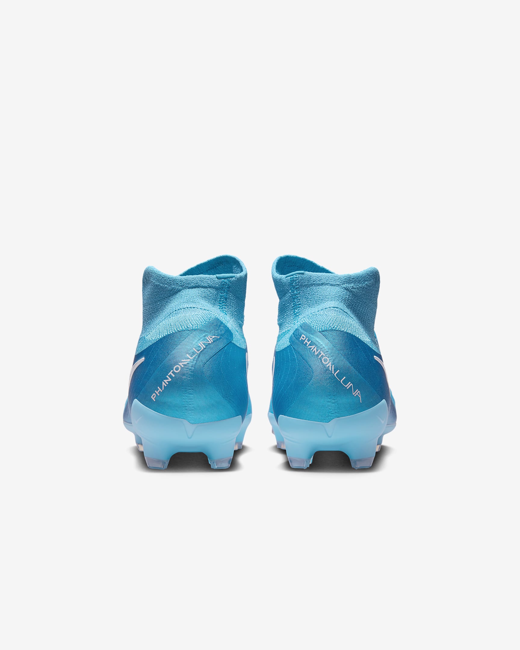 Chuteiras de futebol de cano alto FG Nike Phantom Luna 2 Pro - Azul Fury/Branco