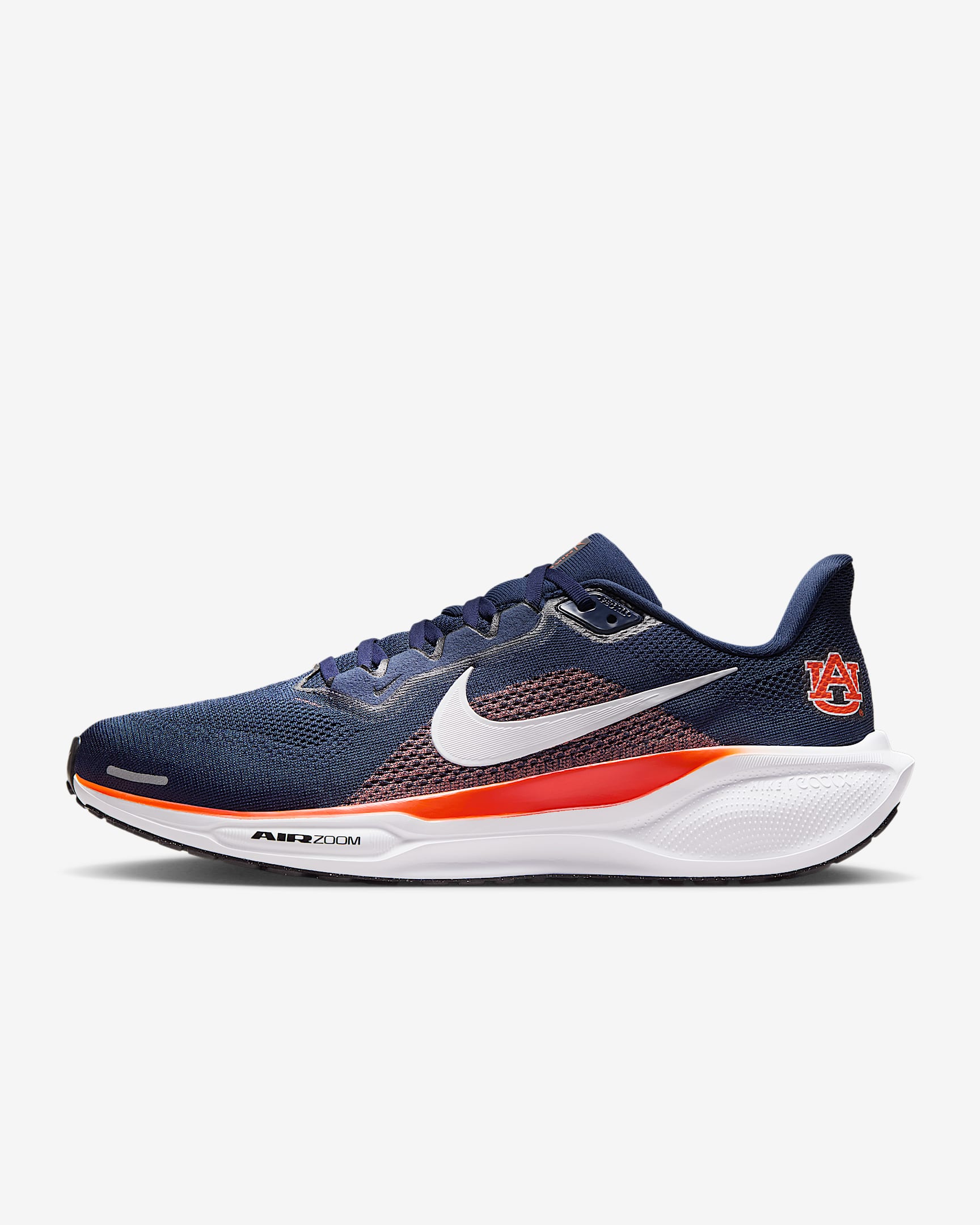 Auburn Pegasus 41 Men's Nike College Road Running Shoes - College Navy/Team Orange/White