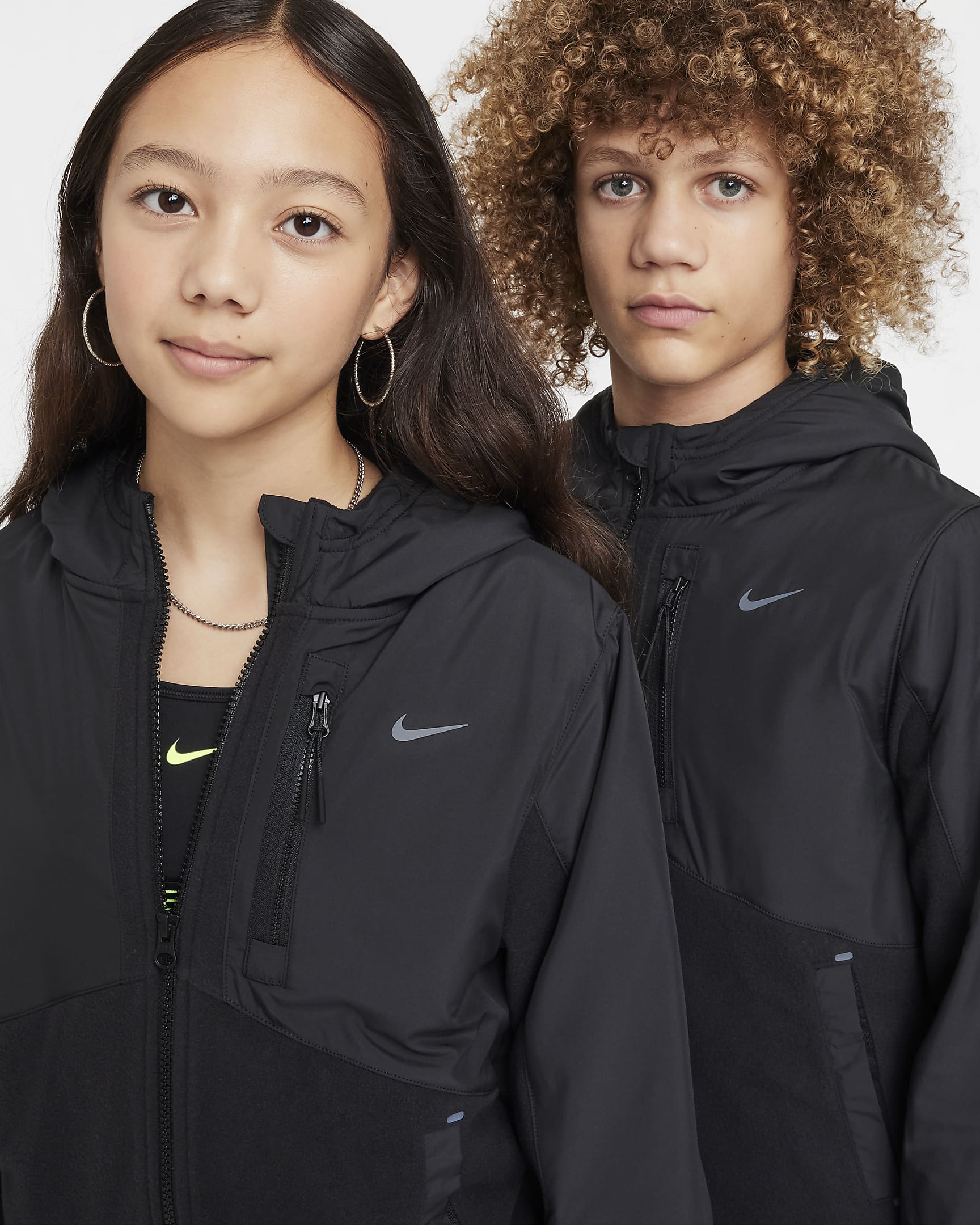 Nike Sportswear City Utility EasyOn Older Kids' Therma-FIT Winterized Jacket - Black/Anthracite/Black