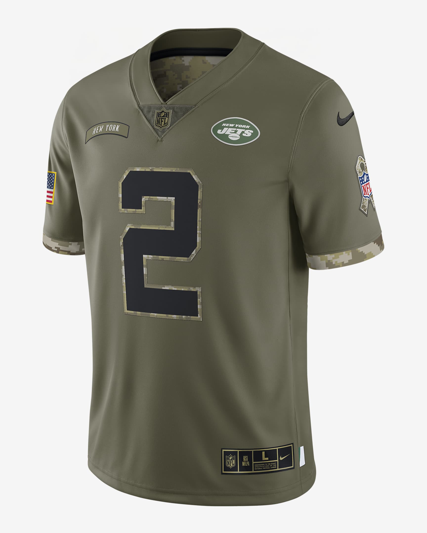 NFL New York Jets Salute to Service (Zach Wilson) Men's Limited ...