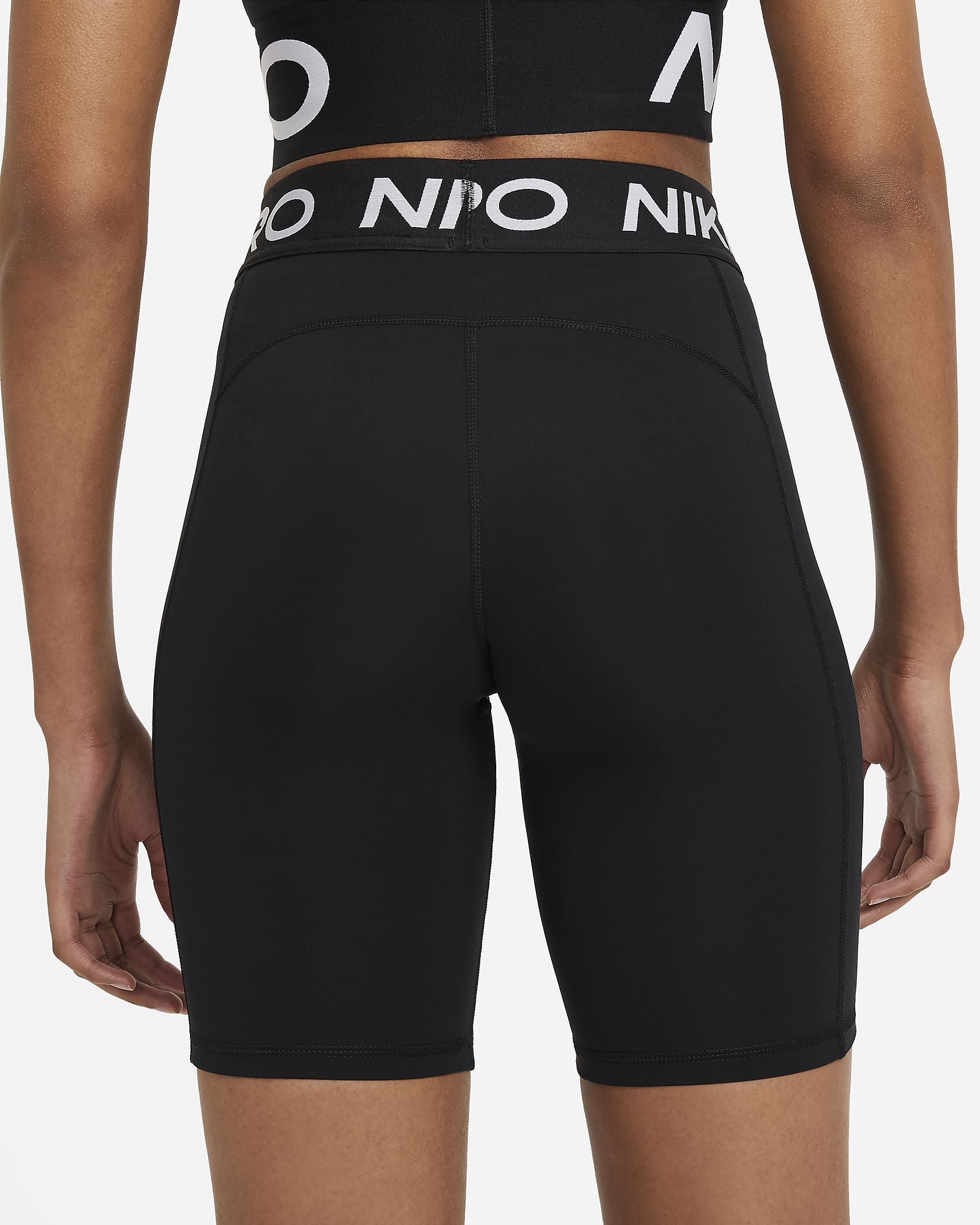 Shorts 20 cm Nike Pro 365 - Donna - Nero/Bianco