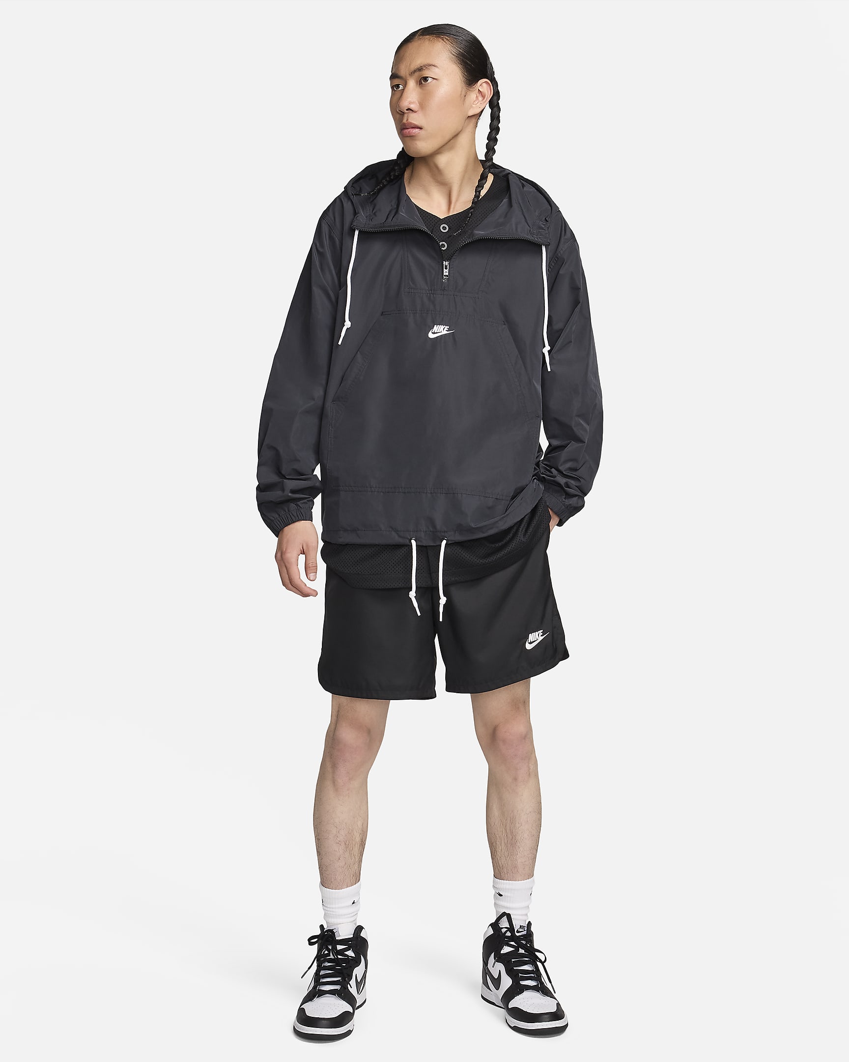 Nike Club Men's Marina Anorak - Black/White